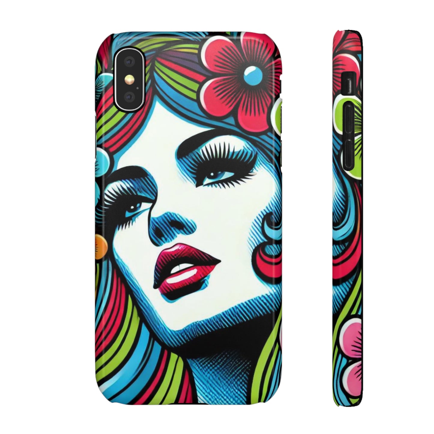 Psychedelic Flower Power Pop Art Snap Phone Case