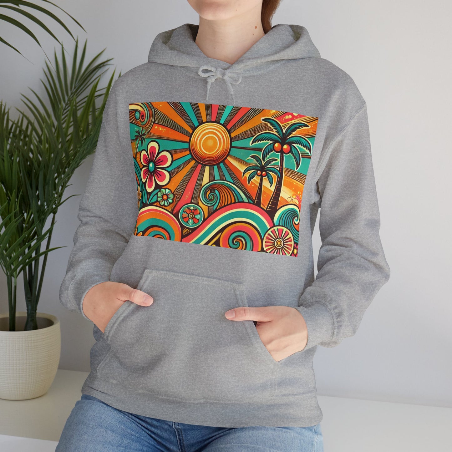 Sunburst Vibes Hooded Unisex Sweatshirt - Hoodie