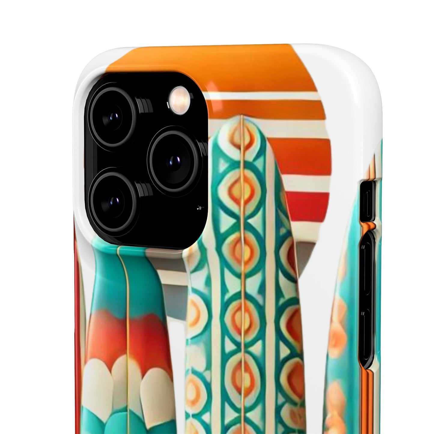 Retro Beach Surfboard Snap Phone Case