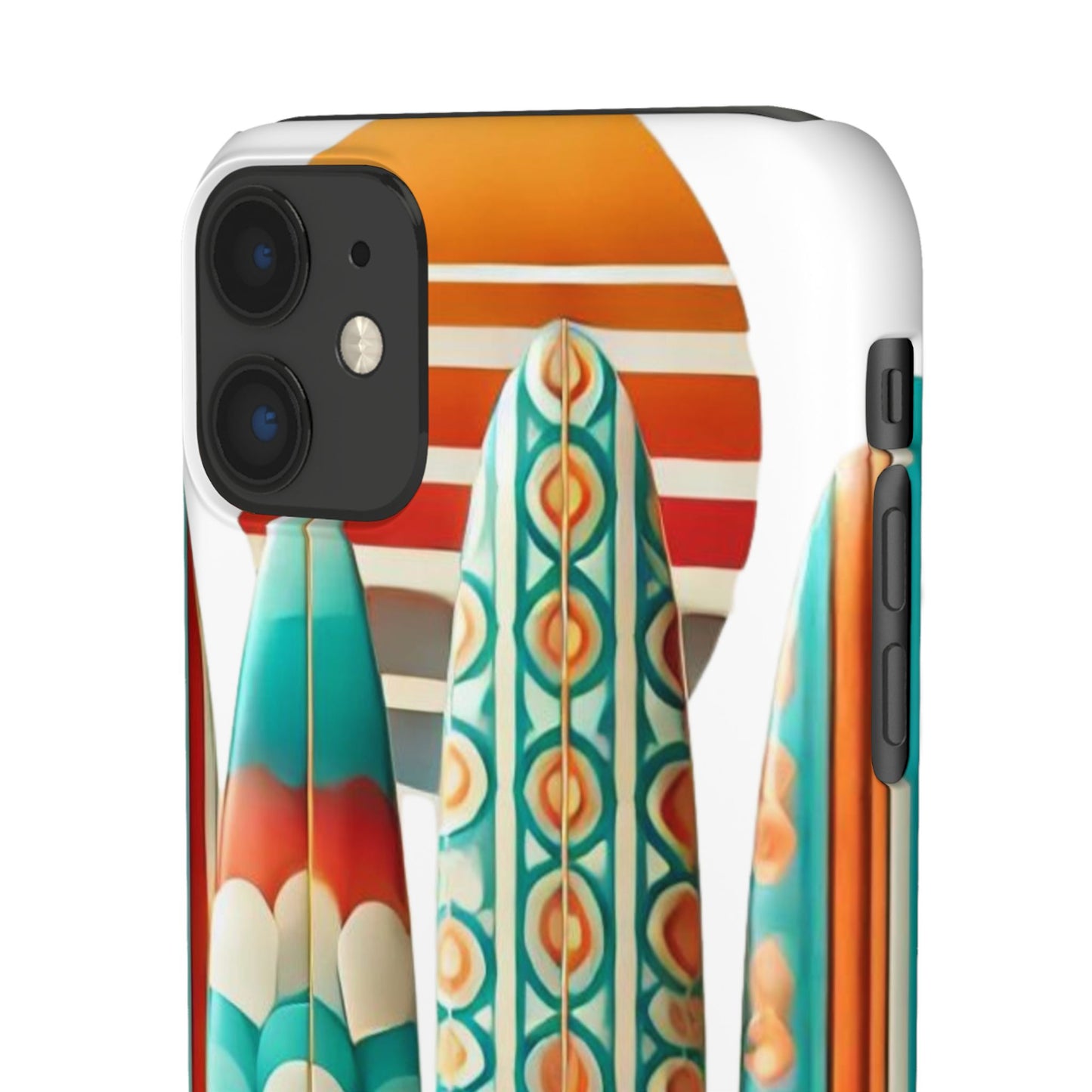 Retro Beach Surfboard Snap Phone Case