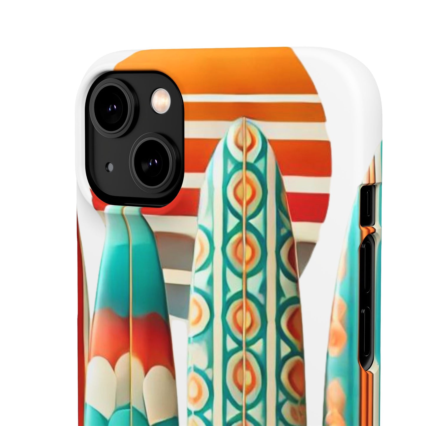 Retro Beach Surfboard Snap Phone Case