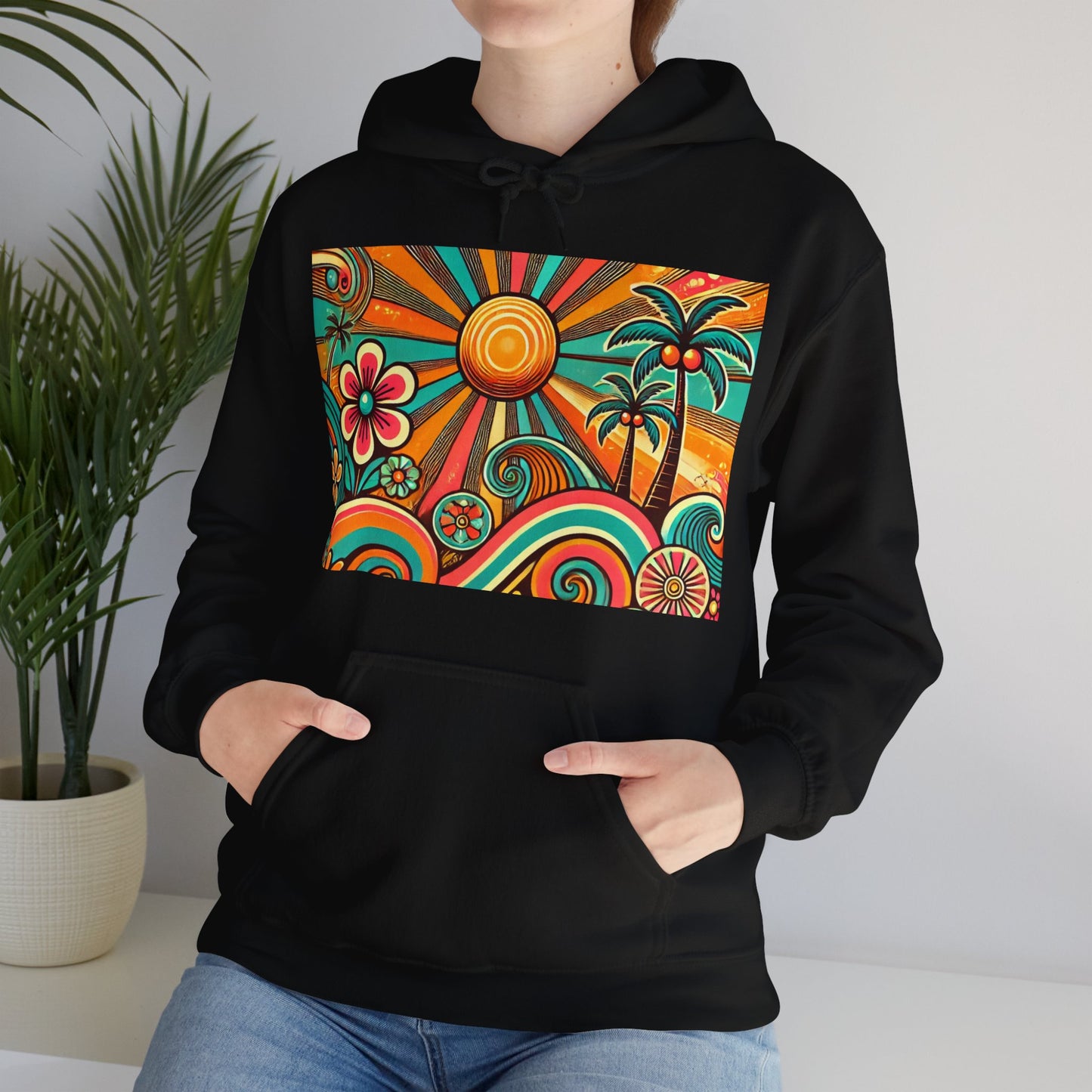 Sunburst Vibes Hooded Unisex Sweatshirt - Hoodie