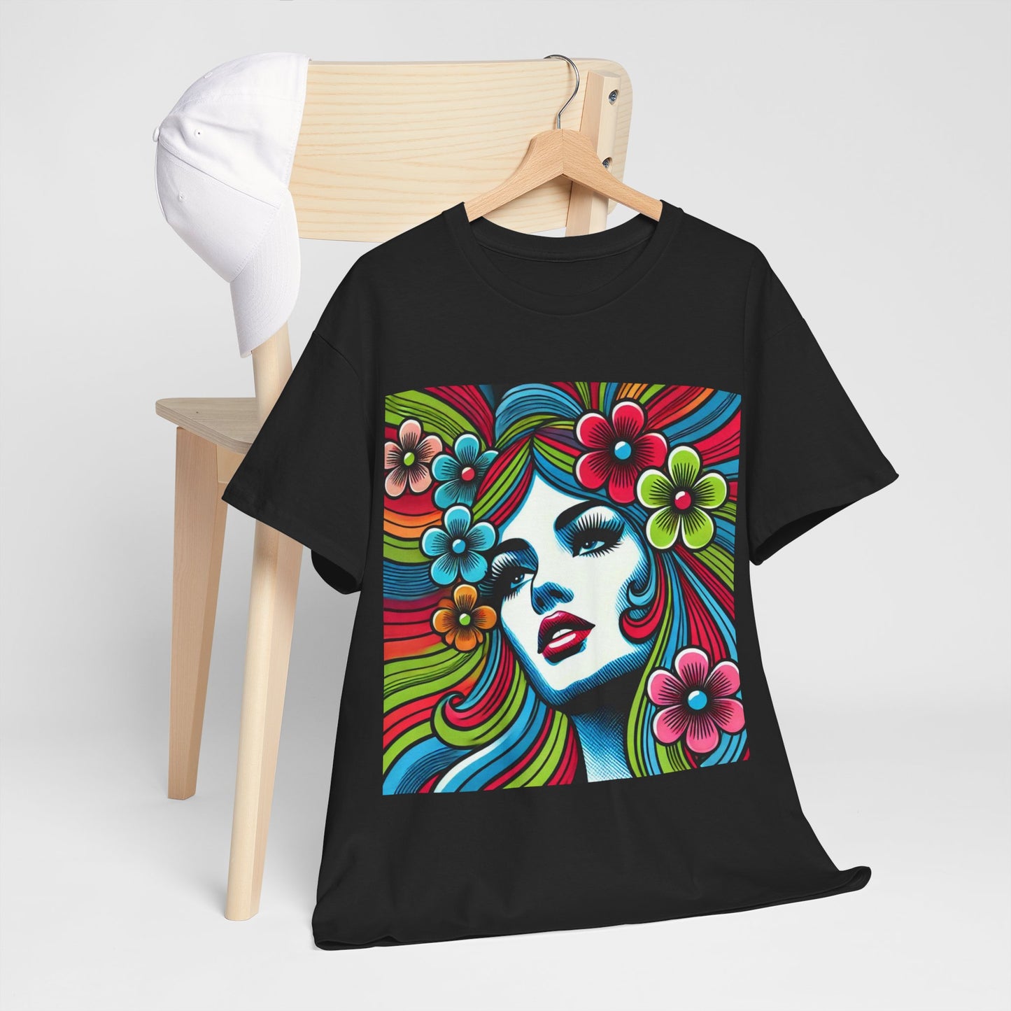 Hippie Woman Pop Art - Unisex T-Shirt