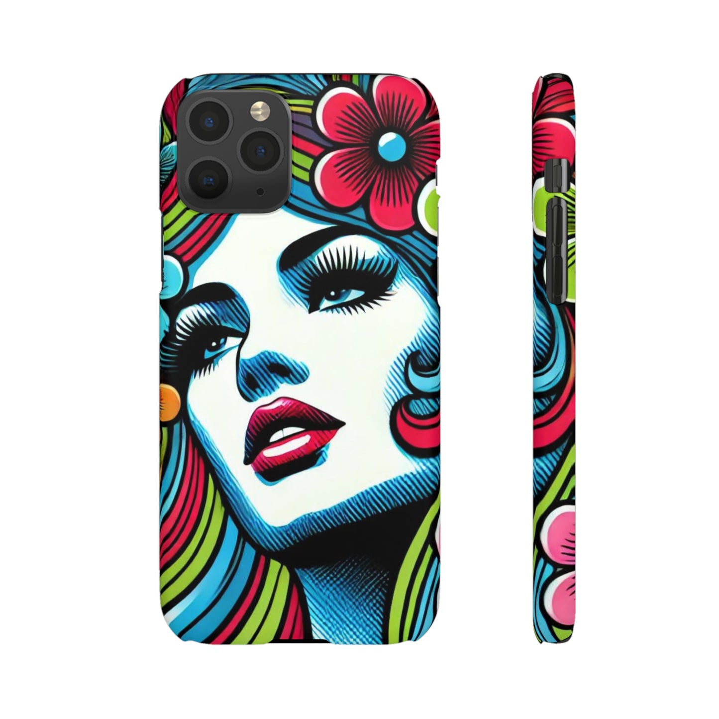 Psychedelic Flower Power Pop Art Snap Phone Case