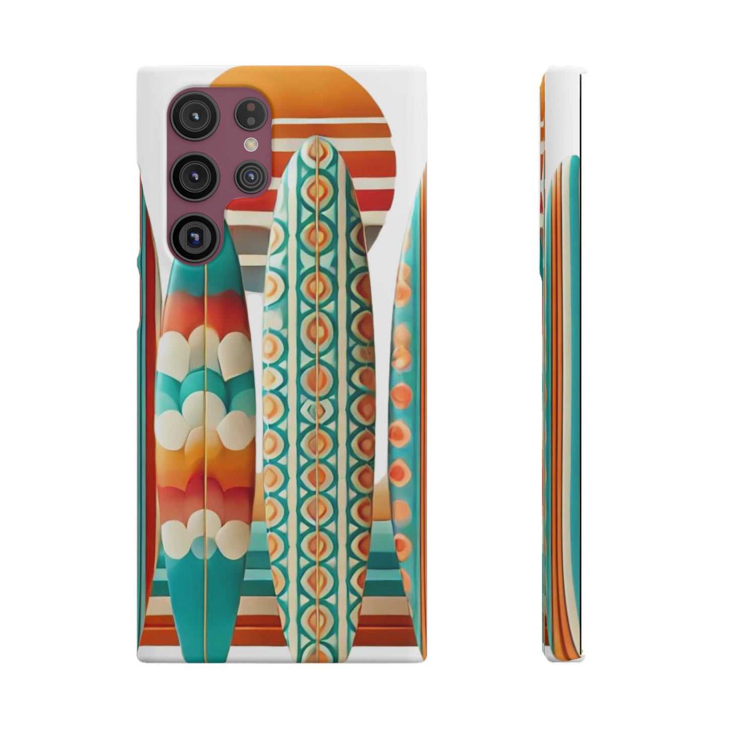 Retro Beach Surfboard Snap Phone Case