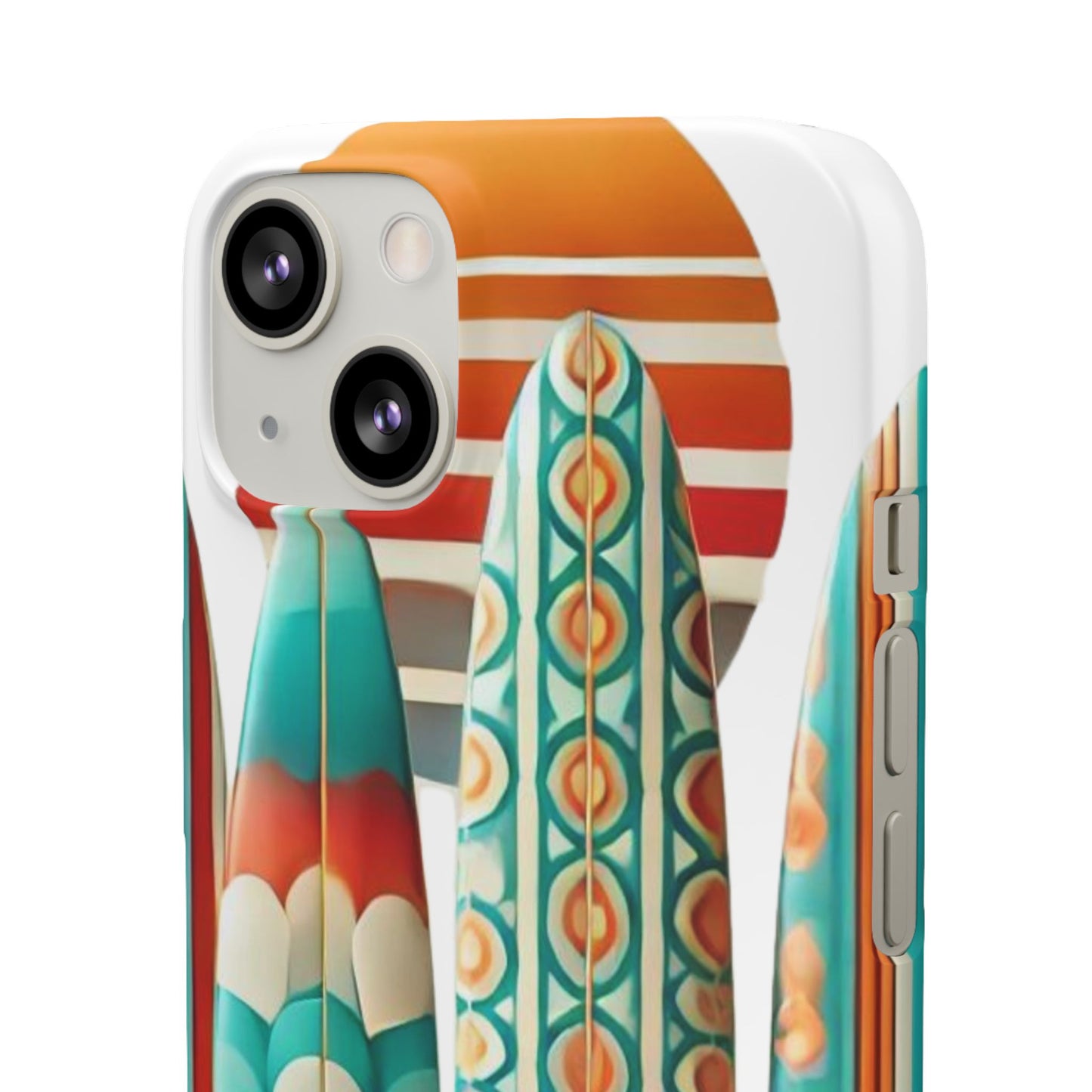 Retro Beach Surfboard Snap Phone Case