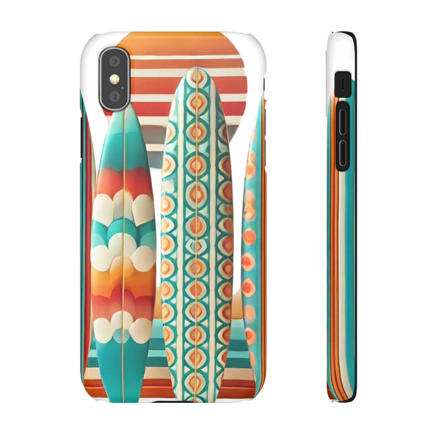 Retro Beach Surfboard Snap Phone Case