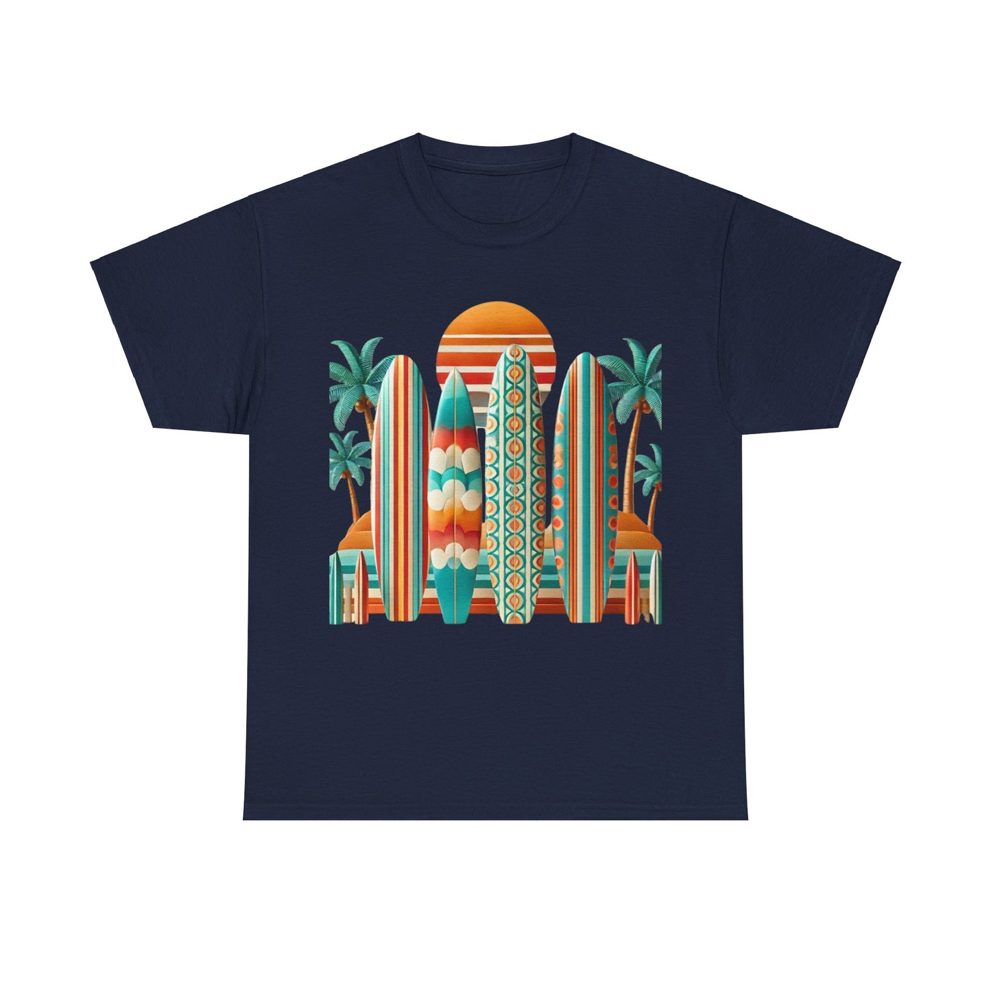 Retro Beach Surfboard Tee