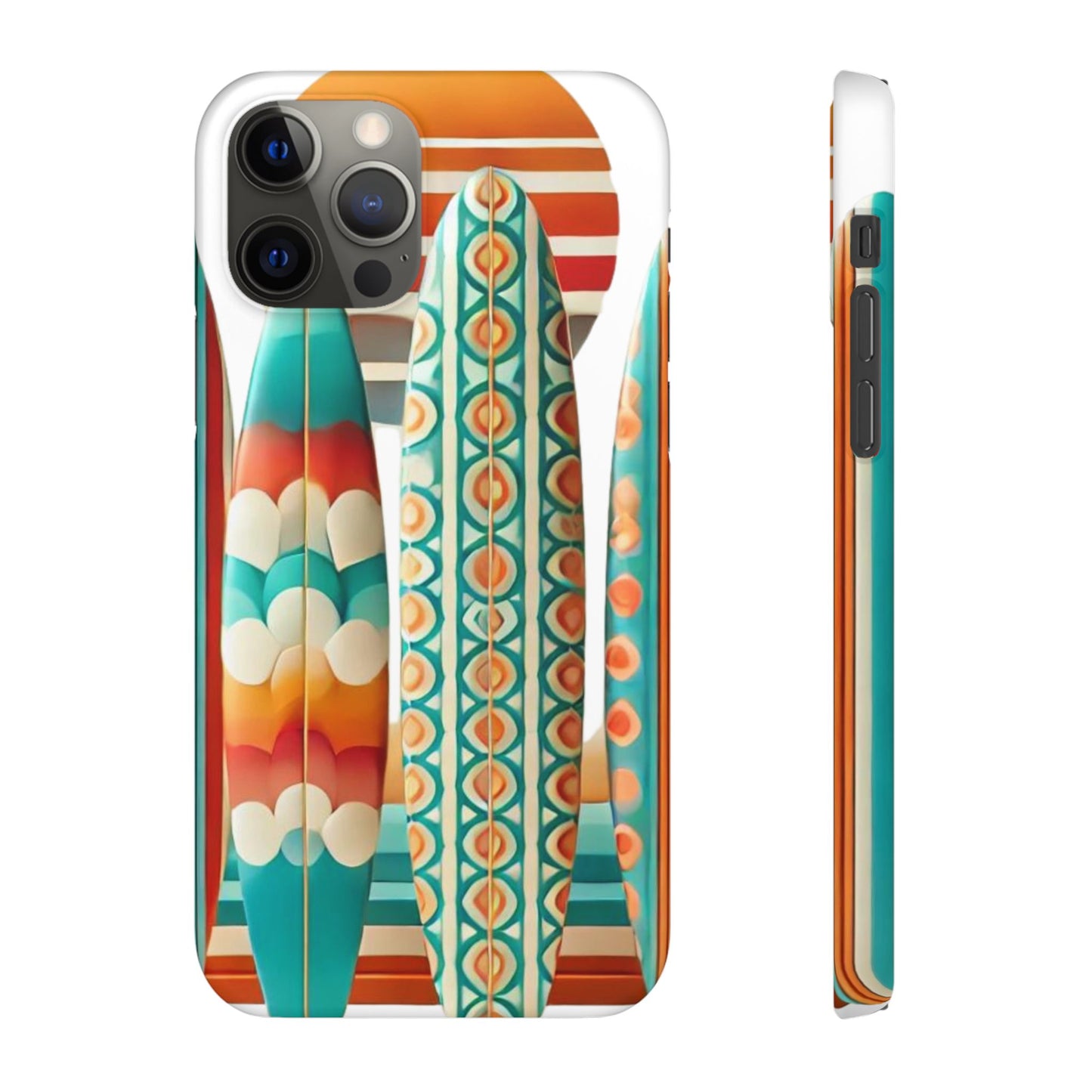 Retro Beach Surfboard Snap Phone Case