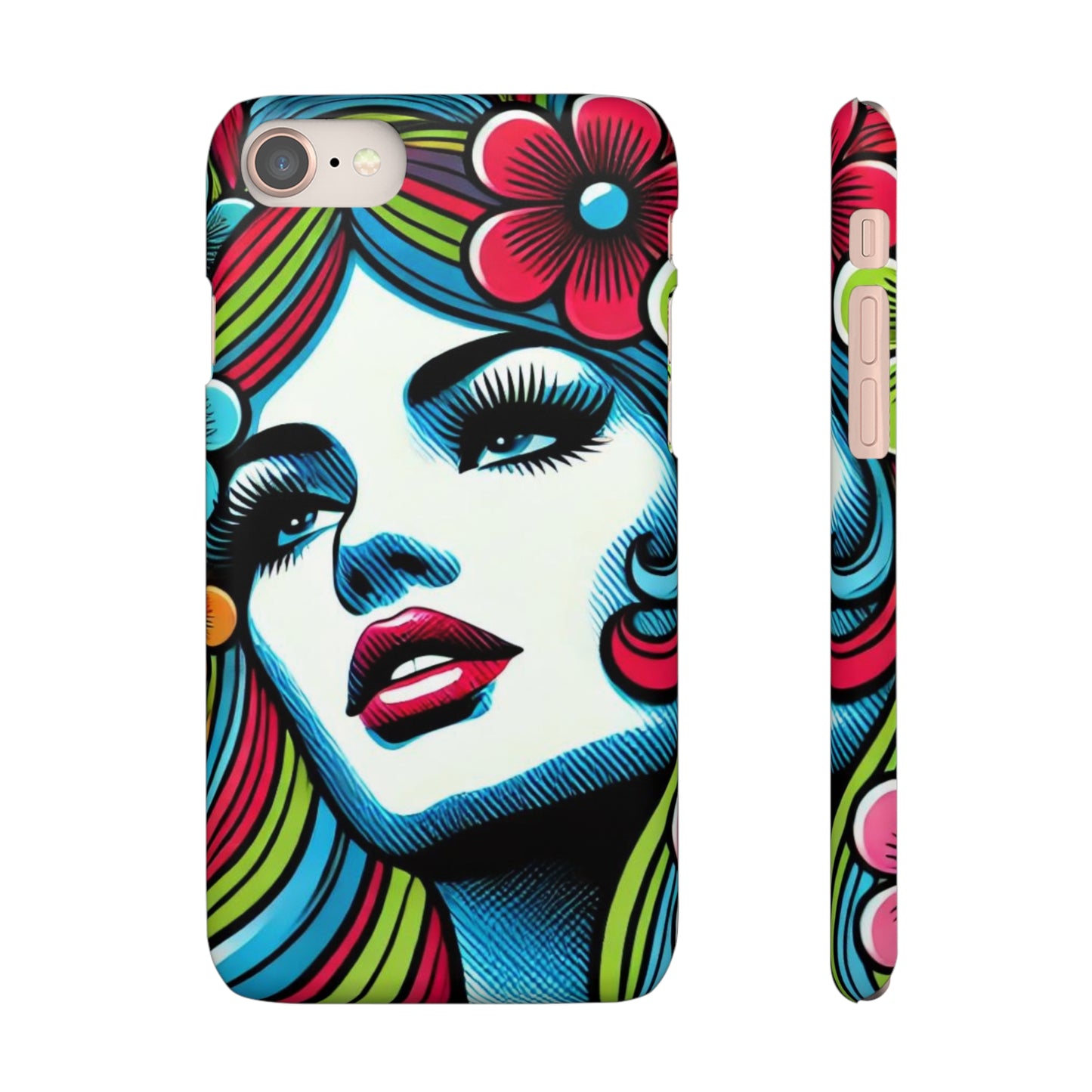 Psychedelic Flower Power Pop Art Snap Phone Case