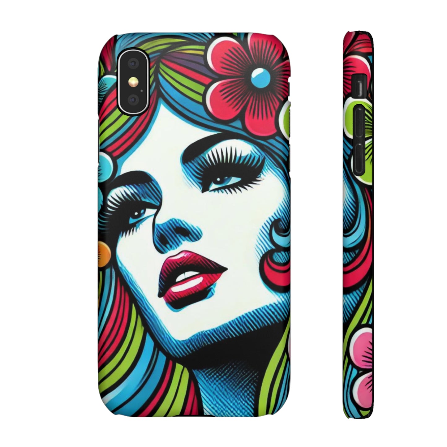 Psychedelic Flower Power Pop Art Snap Phone Case