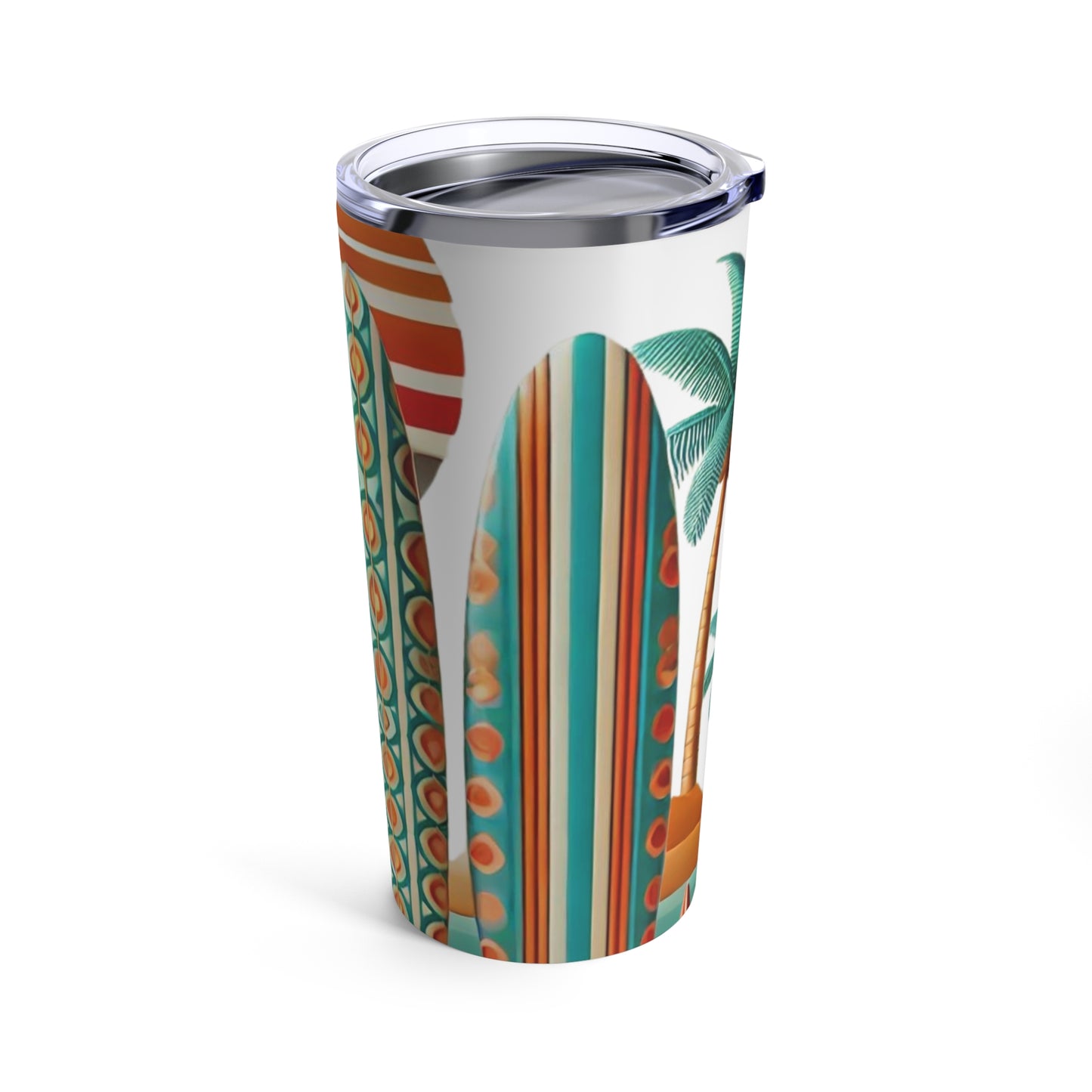 Retro Beach Surfboard  20oz Tumbler