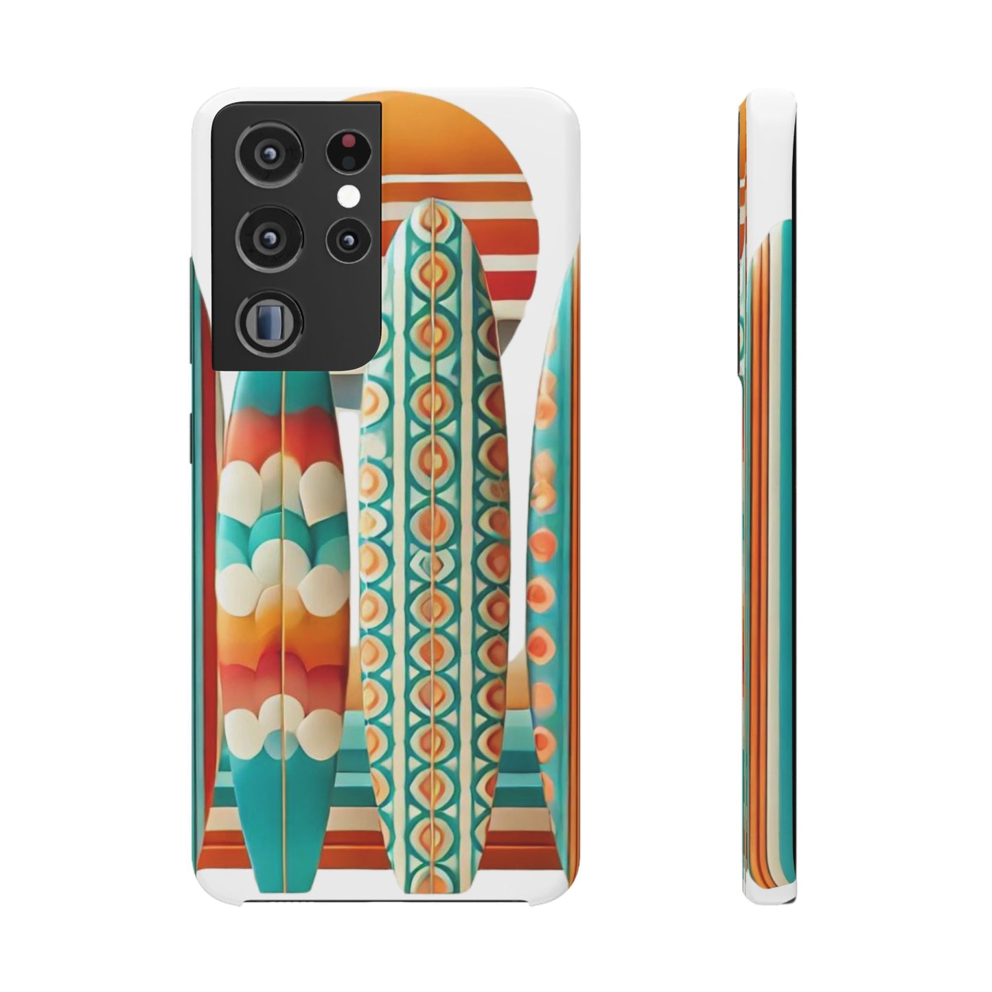 Retro Beach Surfboard Snap Phone Case