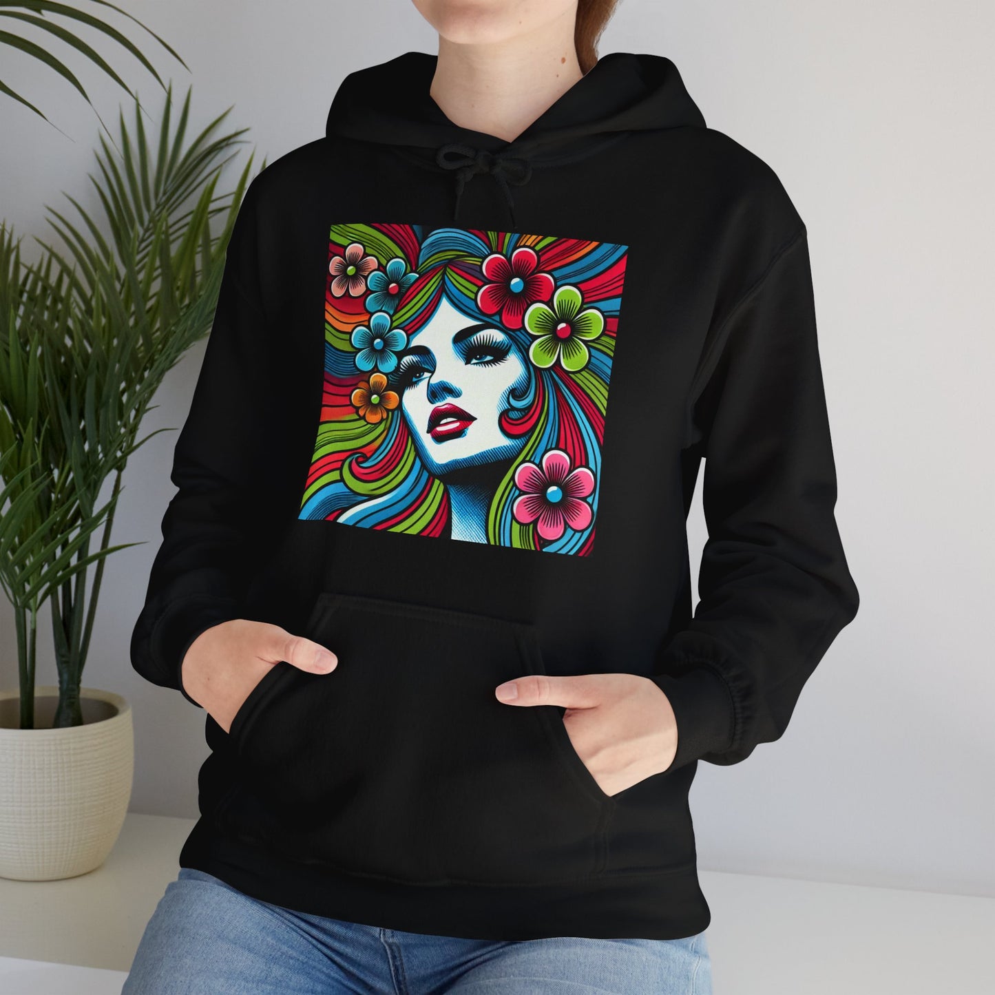 Psychedelic Flower Power Pop Art Hooded Unisex Sweatshirt - Hoodie