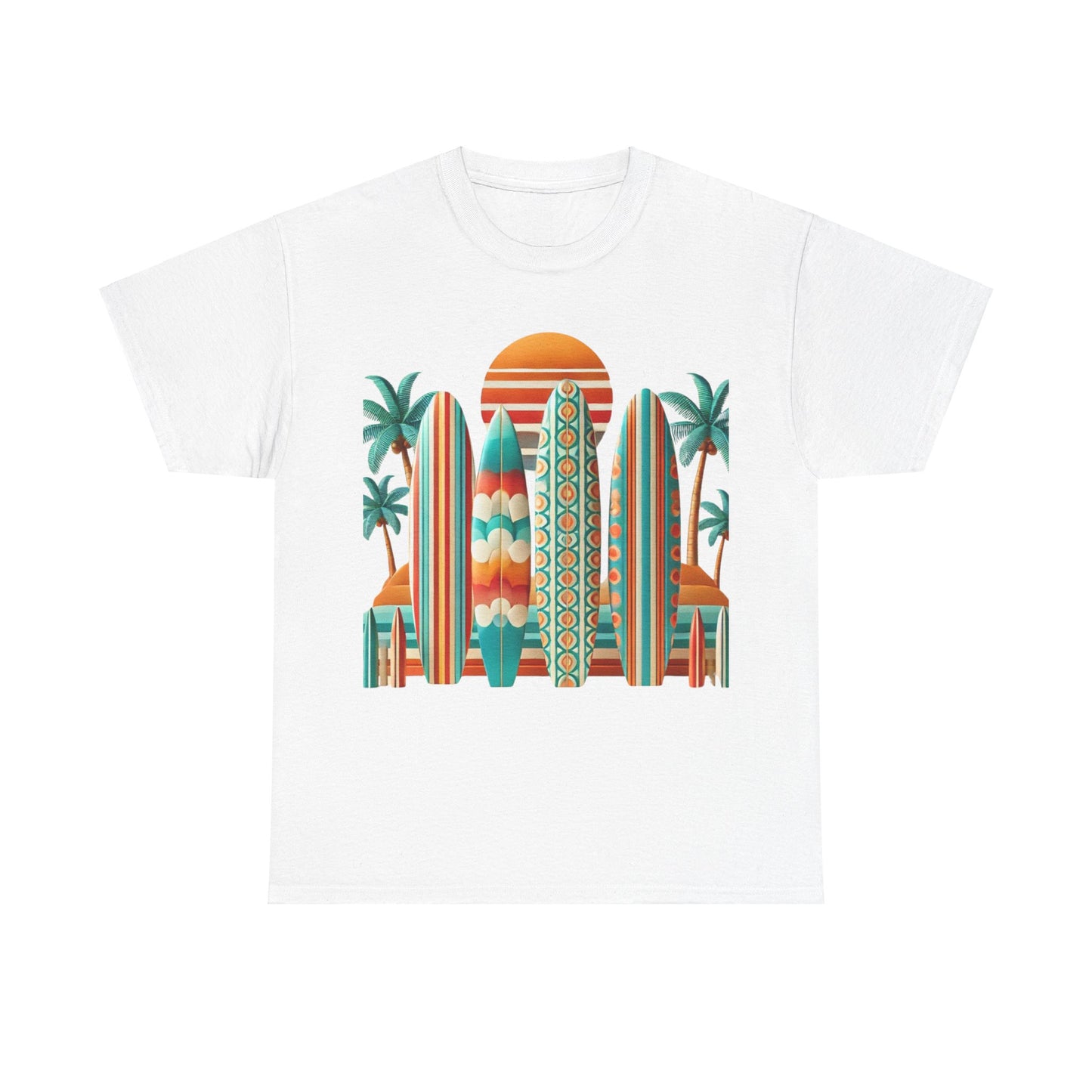 Retro Beach Surfboard Tee