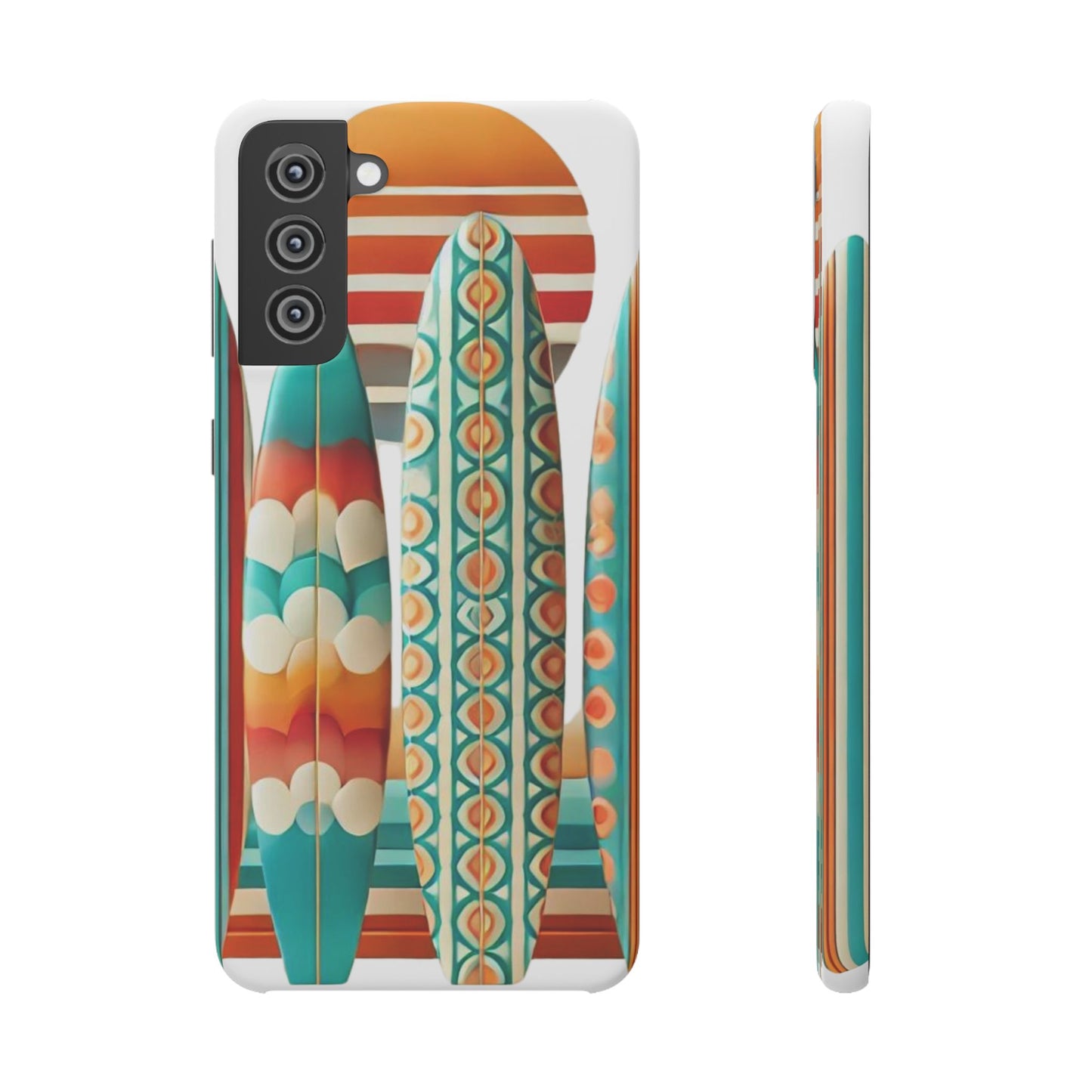 Retro Beach Surfboard Snap Phone Case