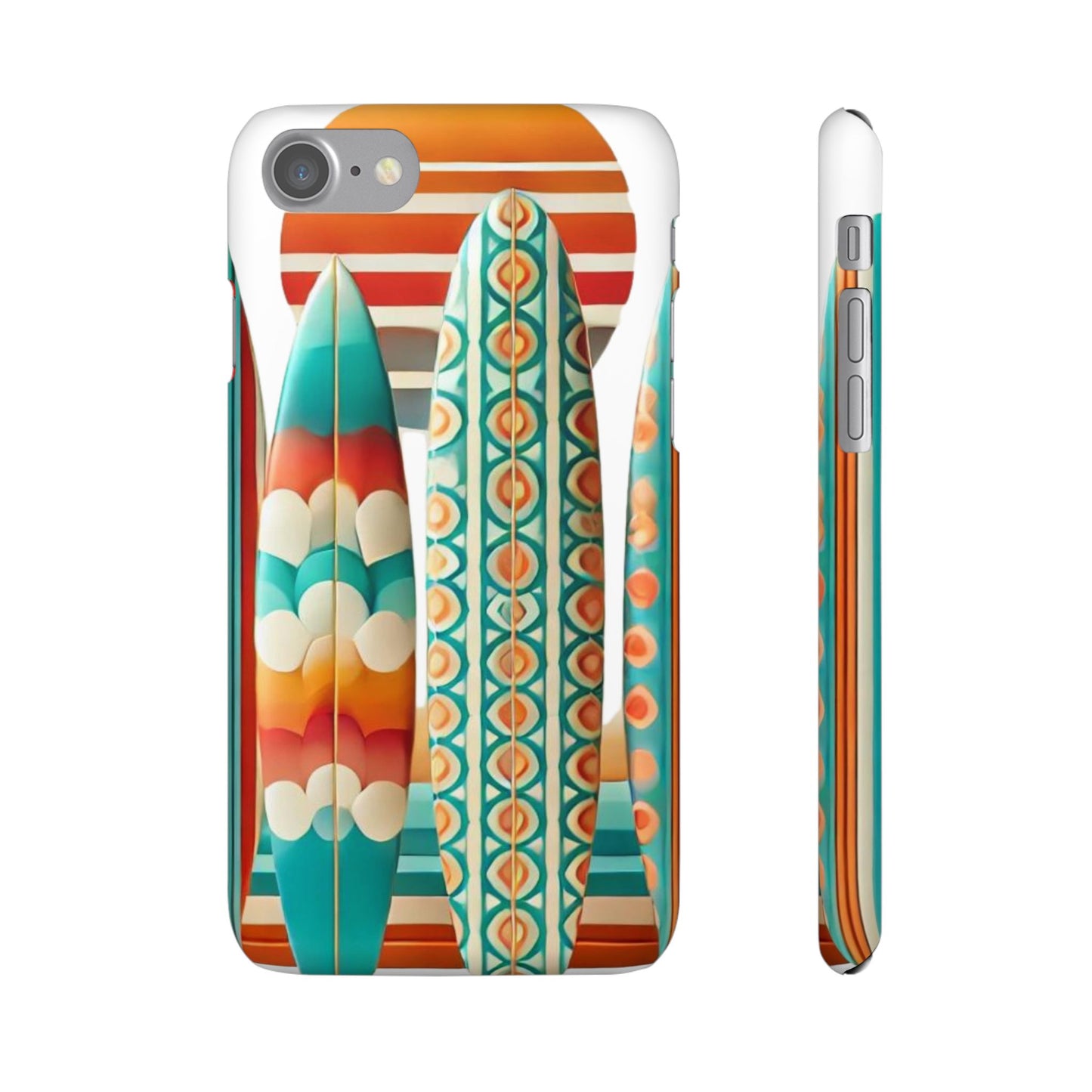 Retro Beach Surfboard Snap Phone Case