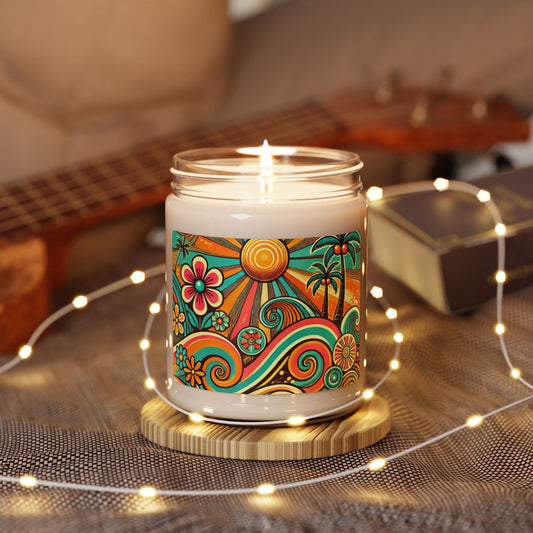 Groovy Sunburst Scented Soy Candle - 9oz