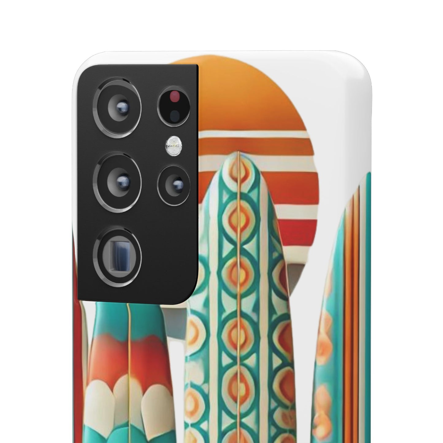 Retro Beach Surfboard Snap Phone Case