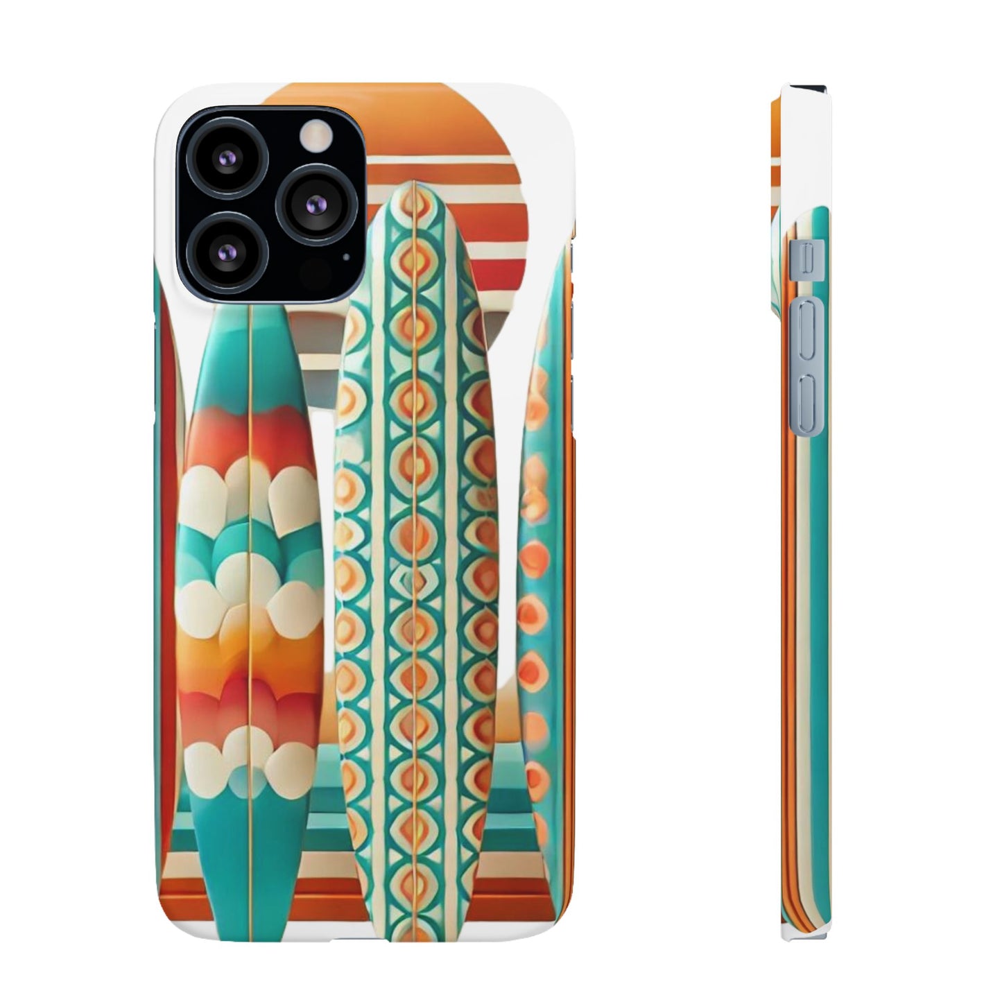 Retro Beach Surfboard Snap Phone Case