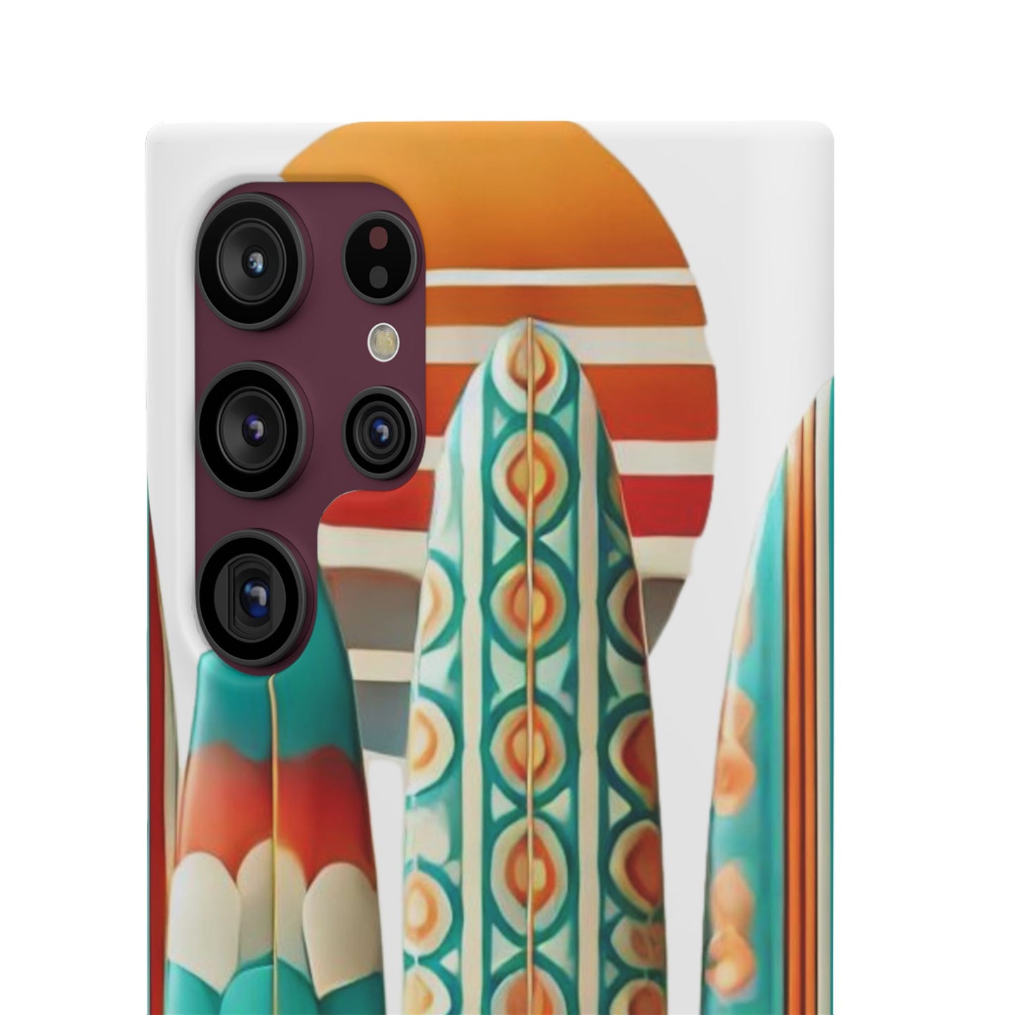 Retro Beach Surfboard Snap Phone Case