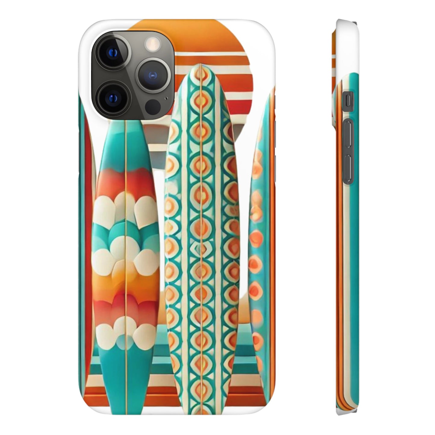 Retro Beach Surfboard Snap Phone Case