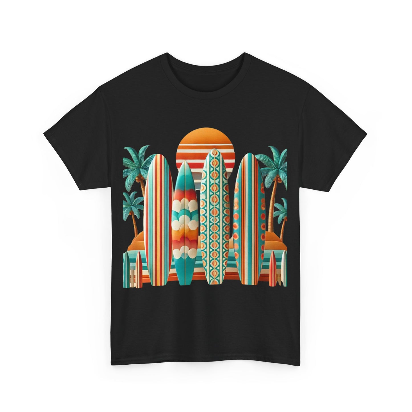 Retro Beach Surfboard Tee