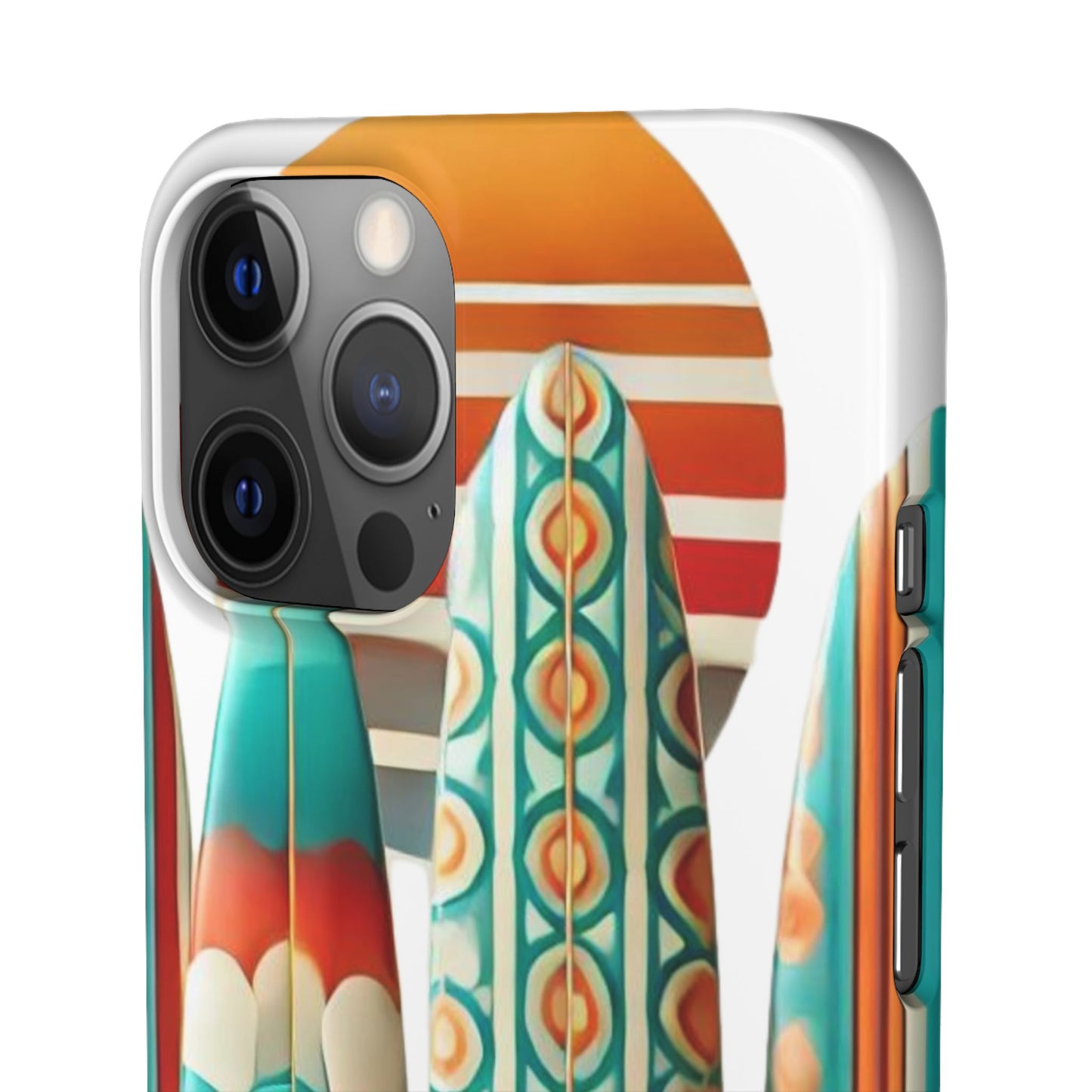 Retro Beach Surfboard Snap Phone Case