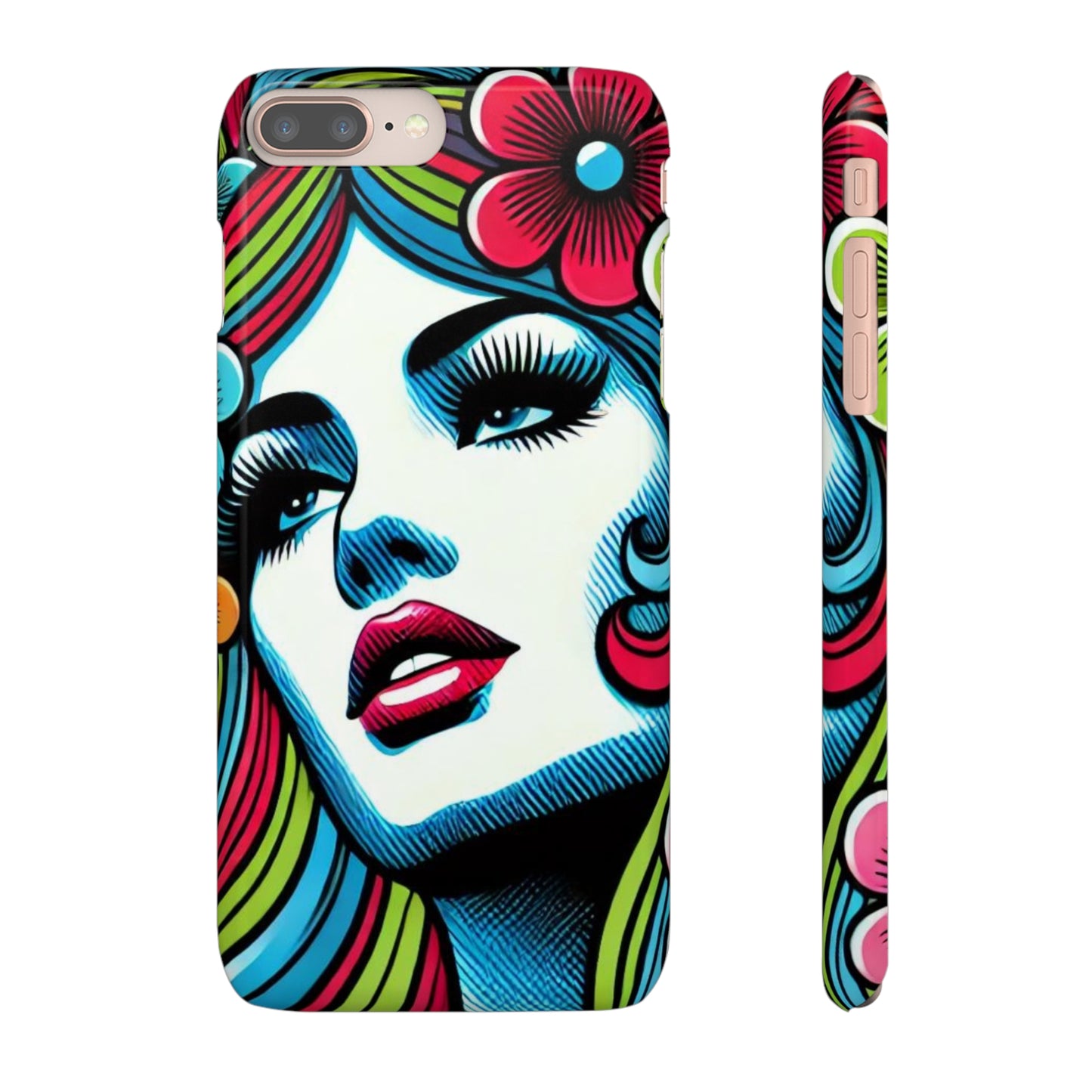 Psychedelic Flower Power Pop Art Snap Phone Case