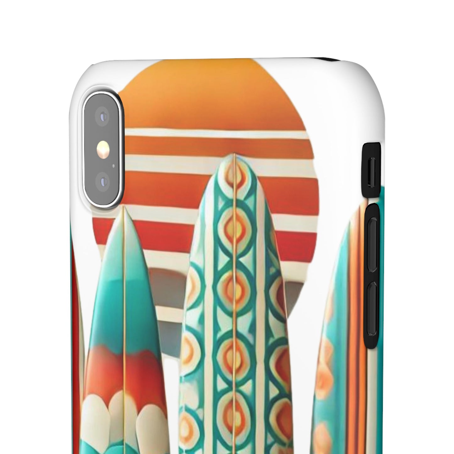 Retro Beach Surfboard Snap Phone Case