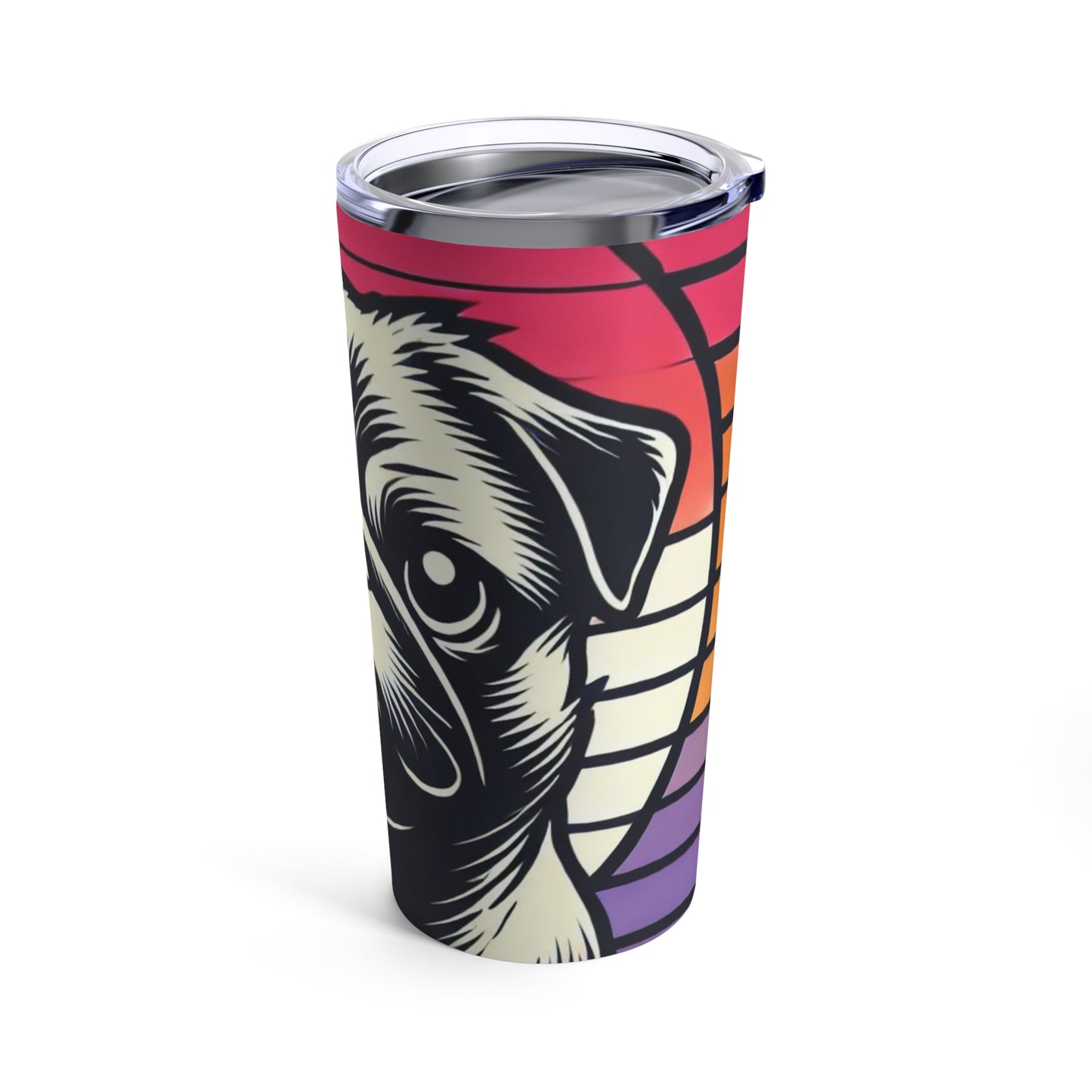 Retro Silhouette Pug 20oz Tumbler