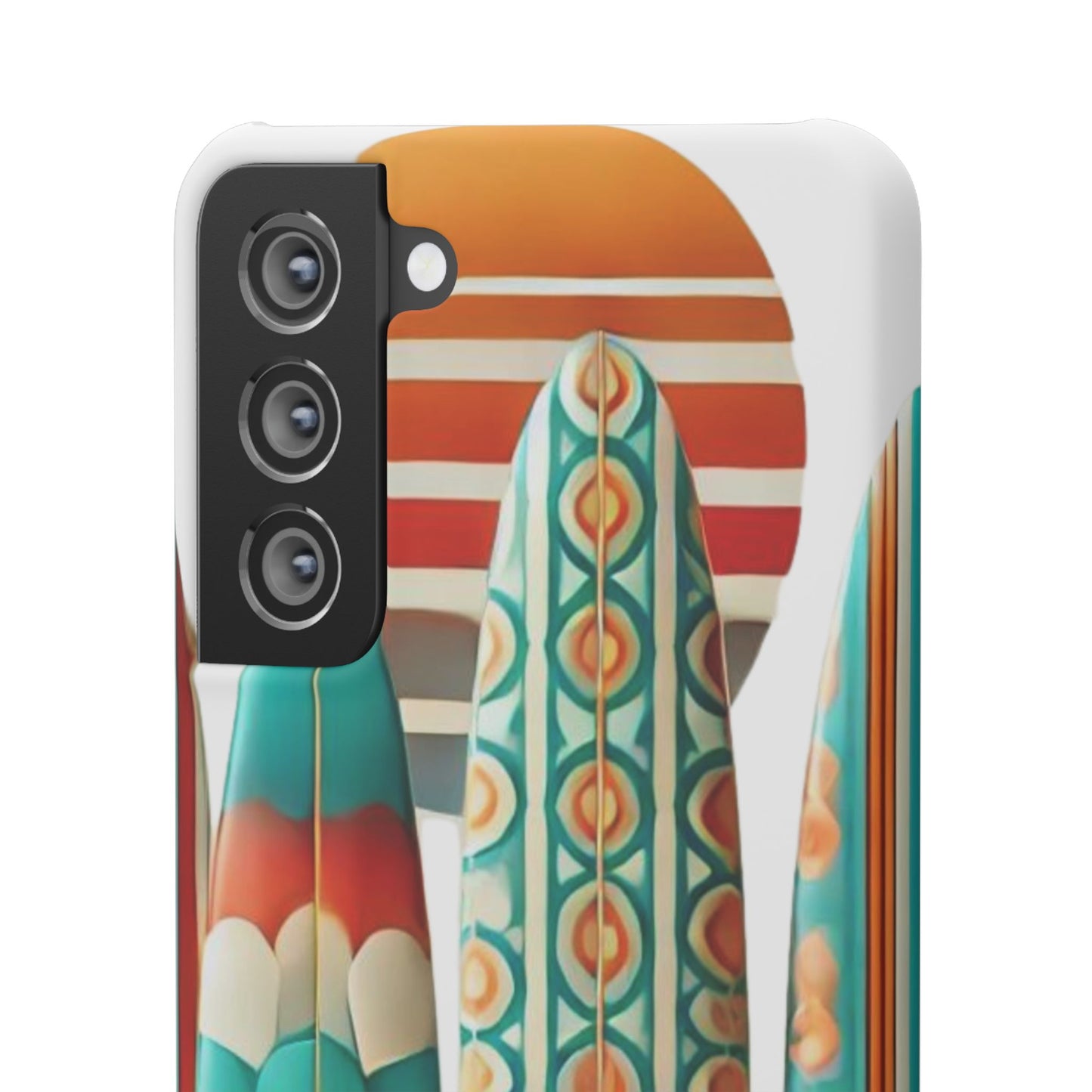 Retro Beach Surfboard Snap Phone Case