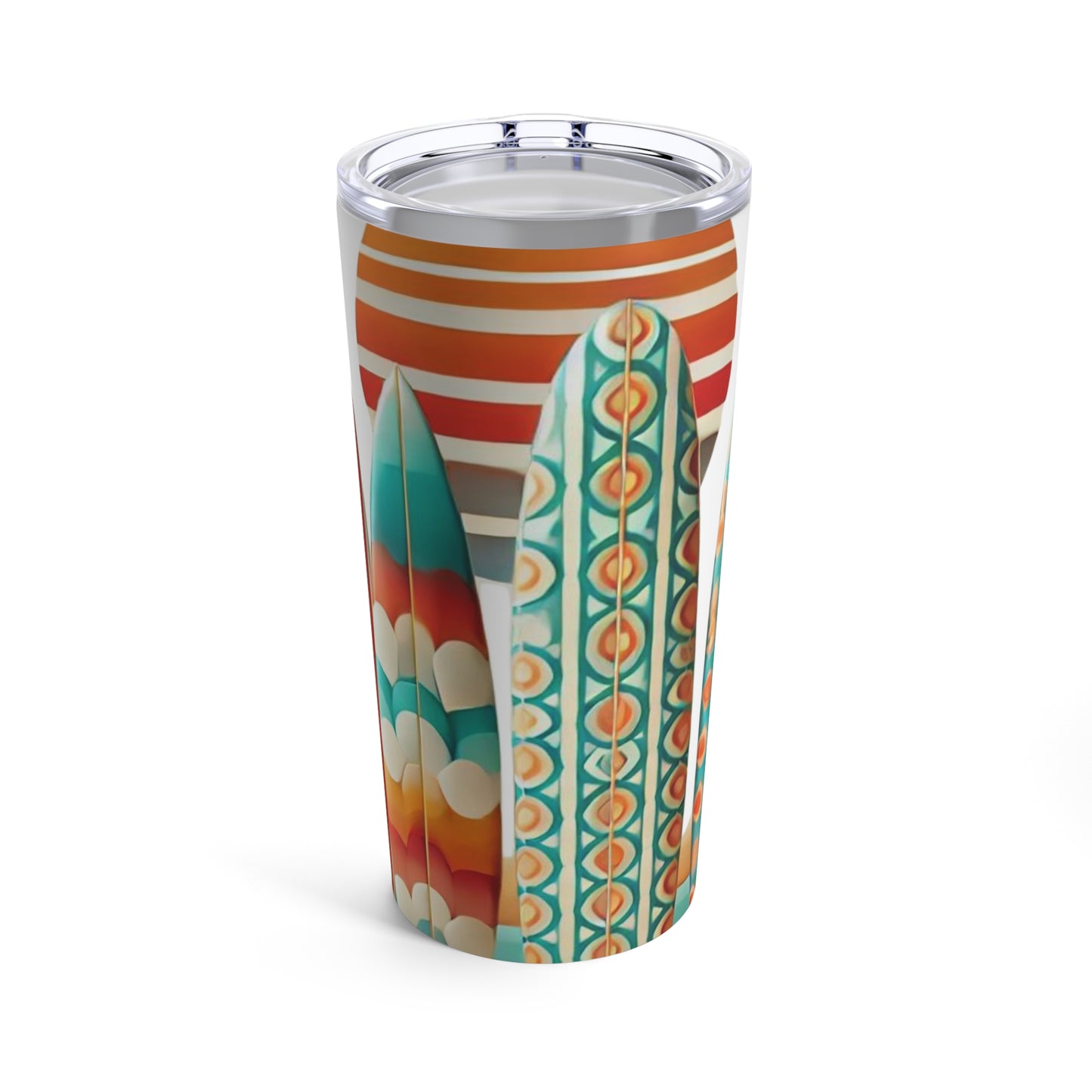 Retro Beach Surfboard  20oz Tumbler