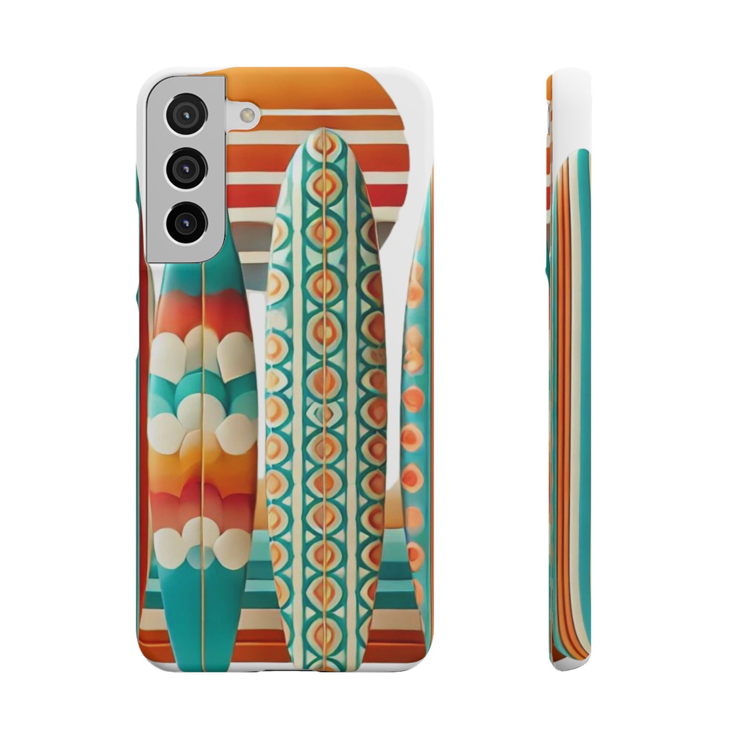 Retro Beach Surfboard Snap Phone Case