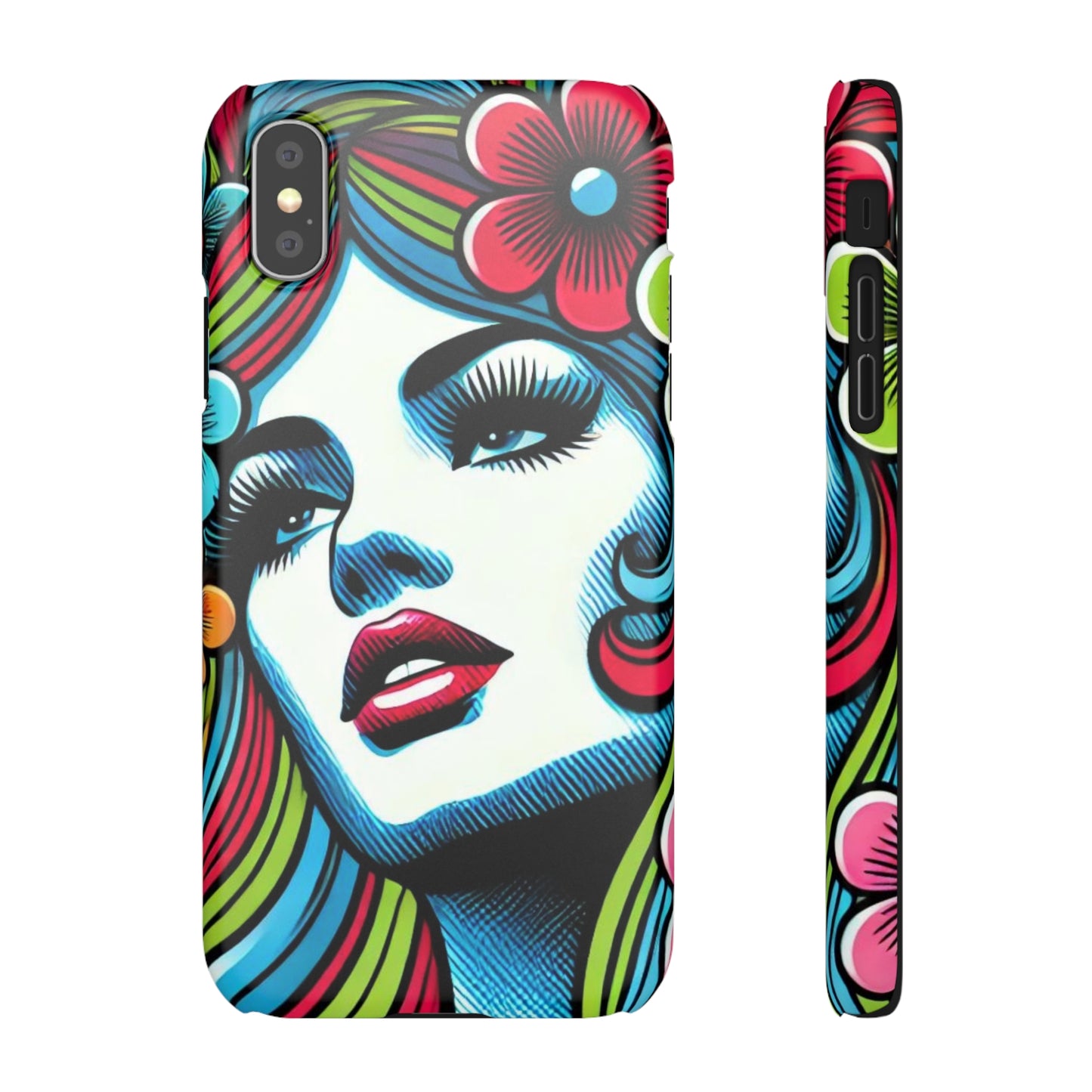 Psychedelic Flower Power Pop Art Snap Phone Case