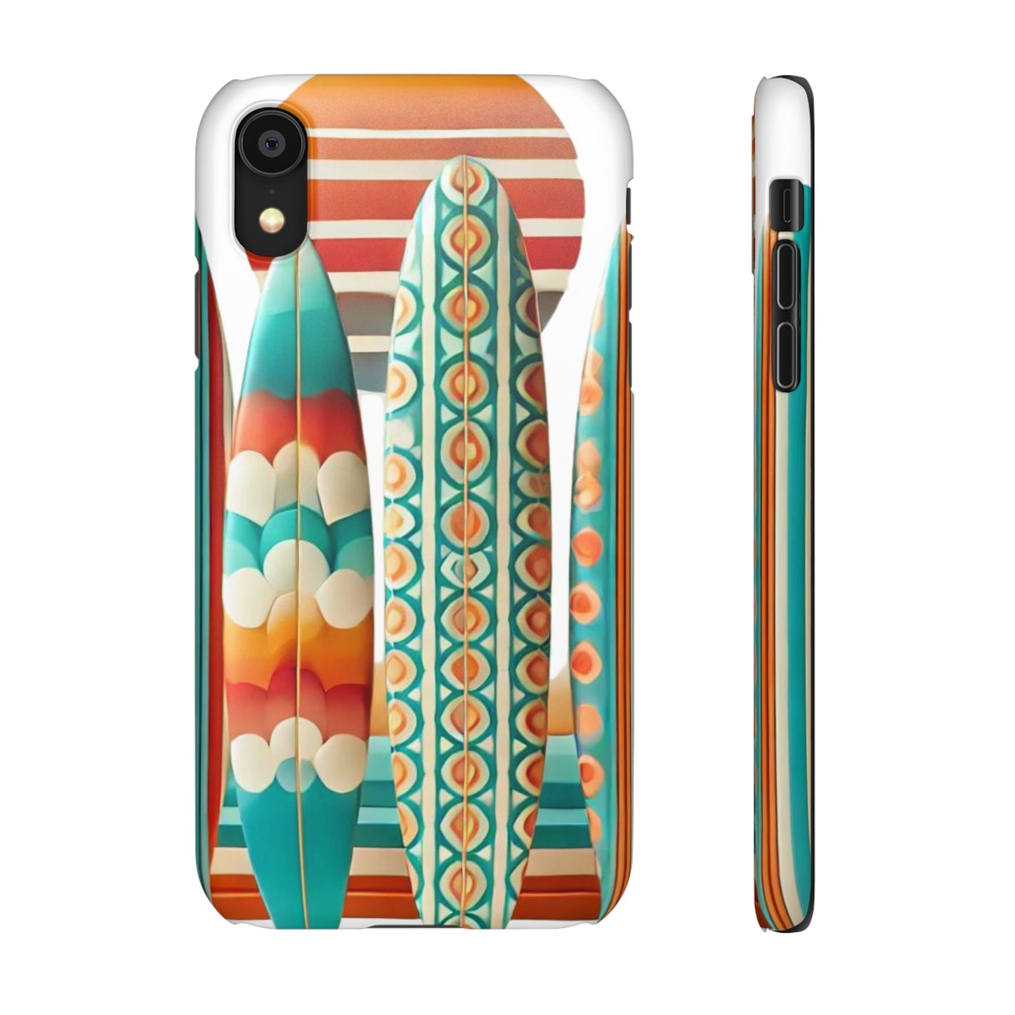 Retro Beach Surfboard Snap Phone Case