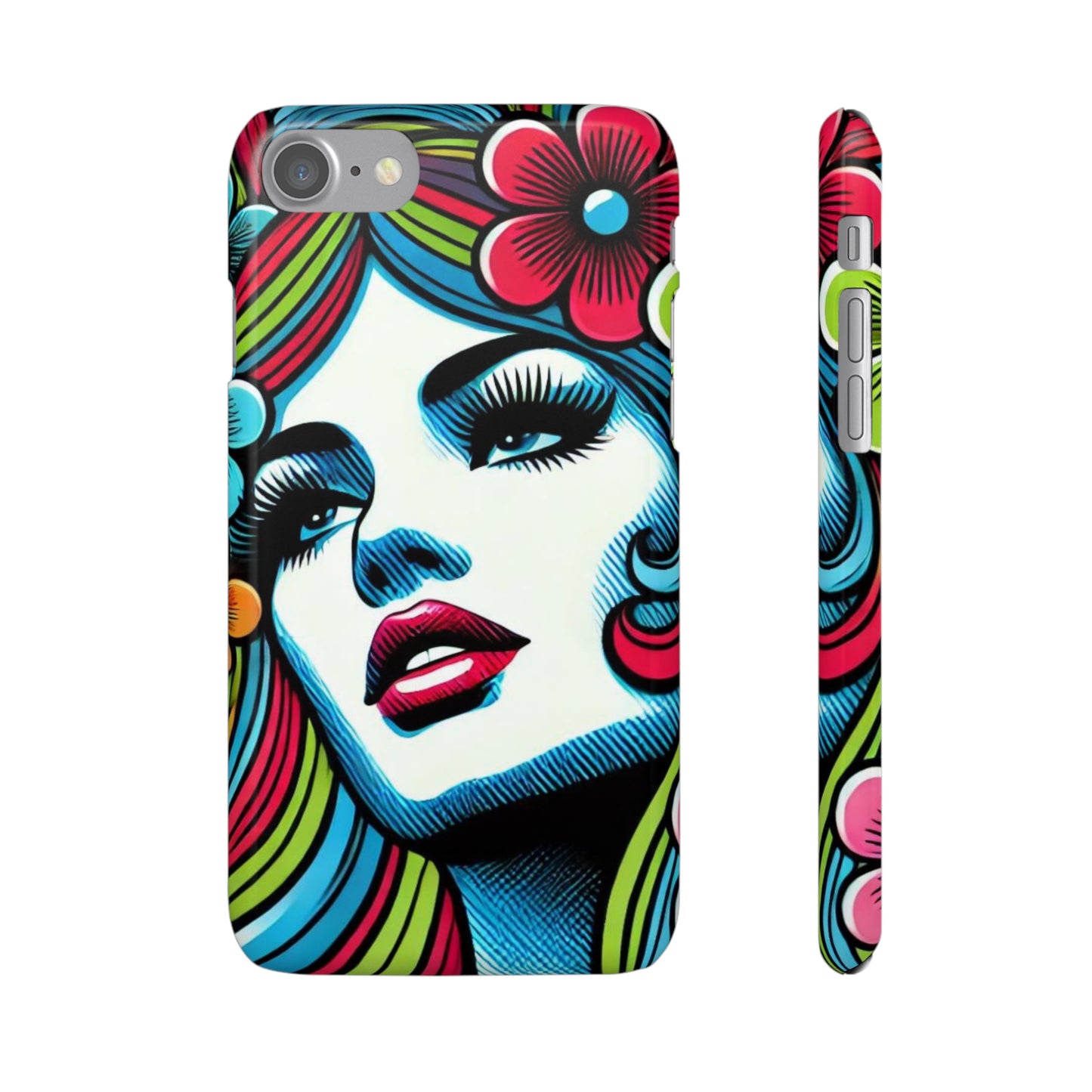 Psychedelic Flower Power Pop Art Snap Phone Case