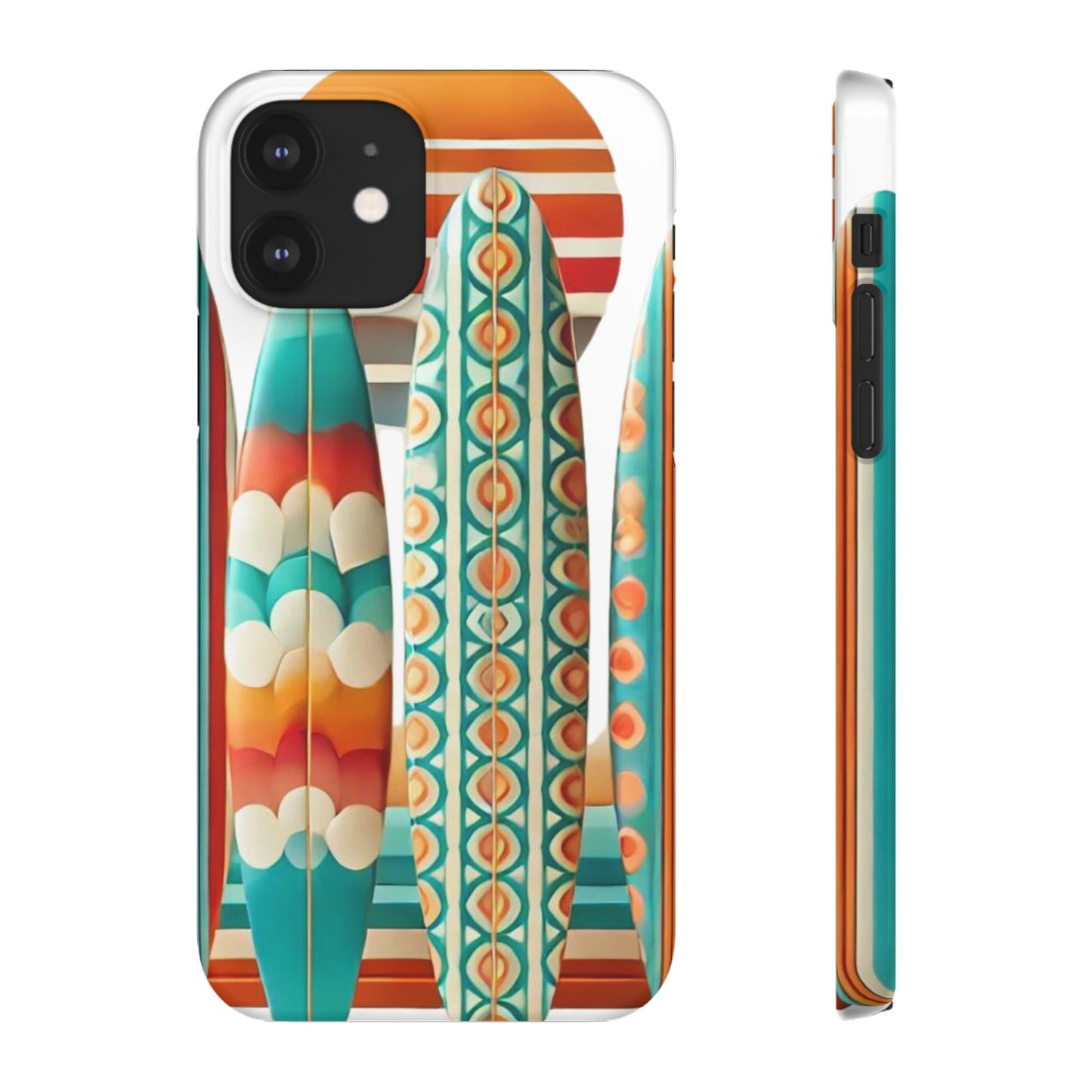 Retro Beach Surfboard Snap Phone Case