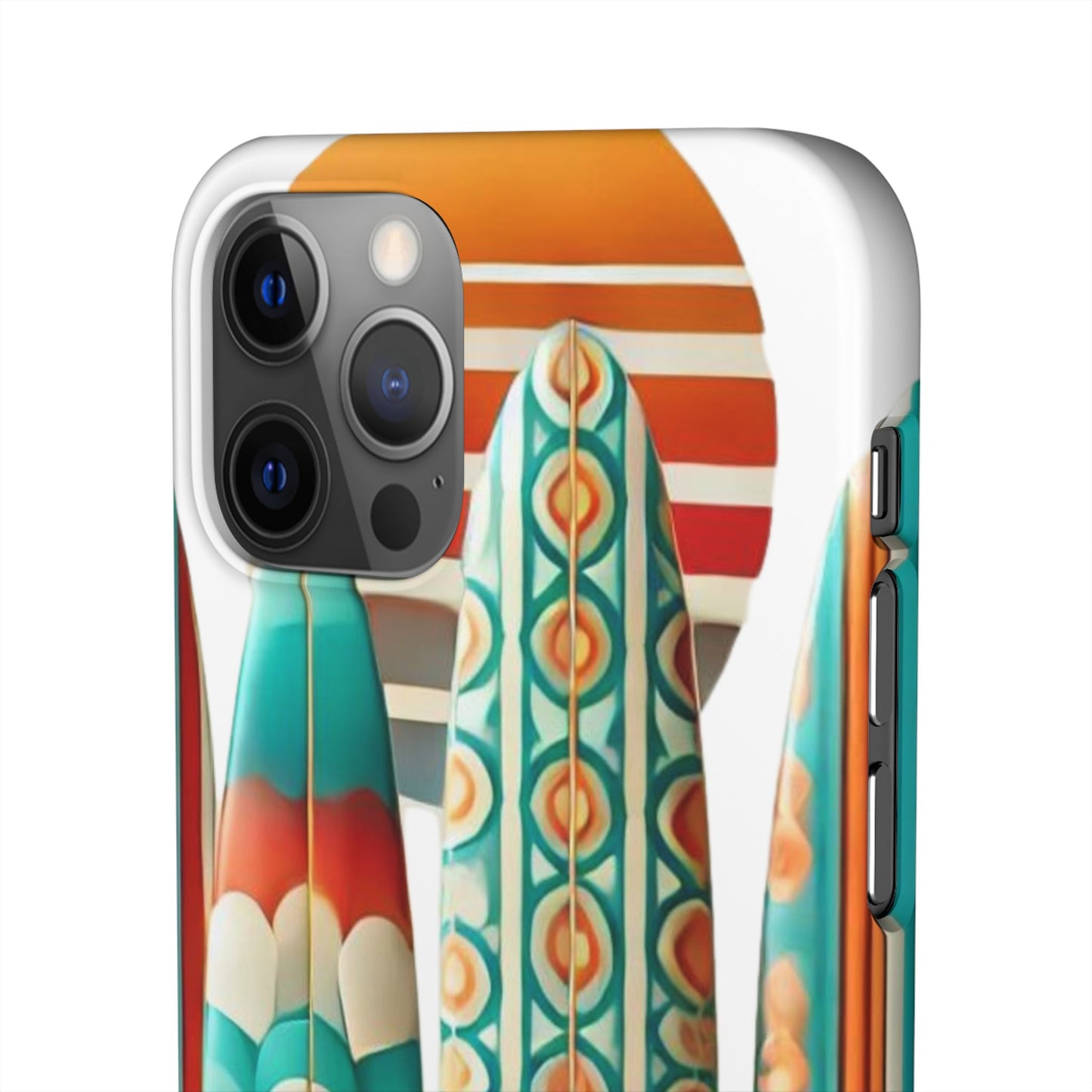 Retro Beach Surfboard Snap Phone Case