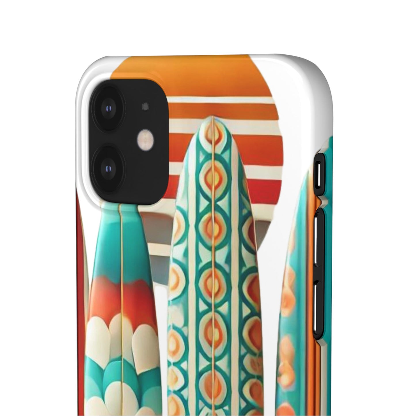 Retro Beach Surfboard Snap Phone Case