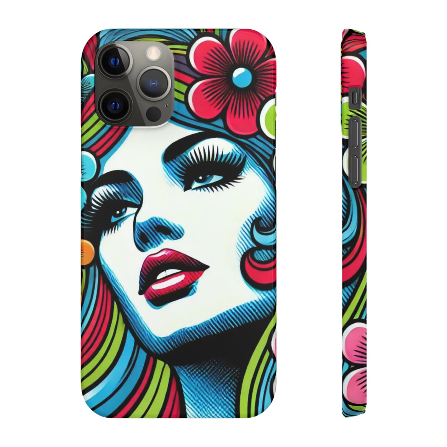 Psychedelic Flower Power Pop Art Snap Phone Case