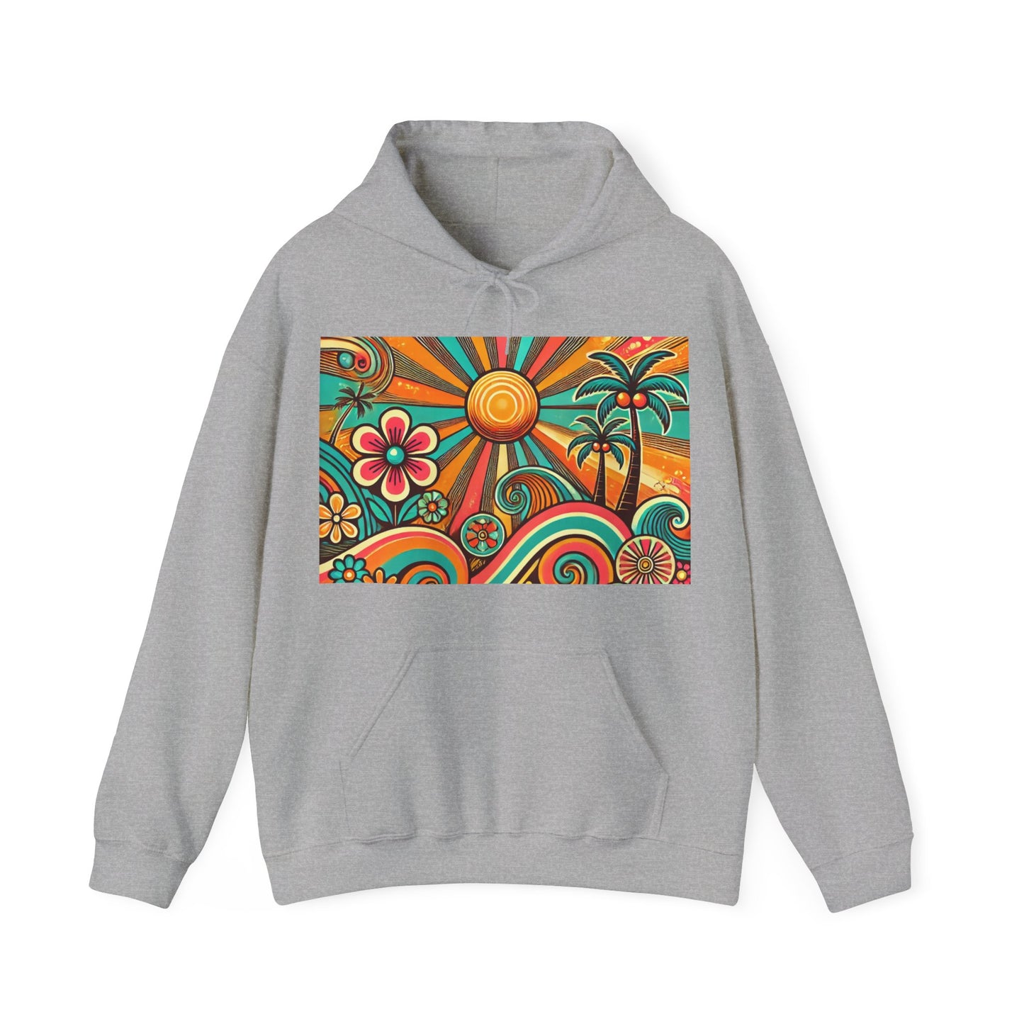 Sunburst Vibes Hooded Unisex Sweatshirt - Hoodie