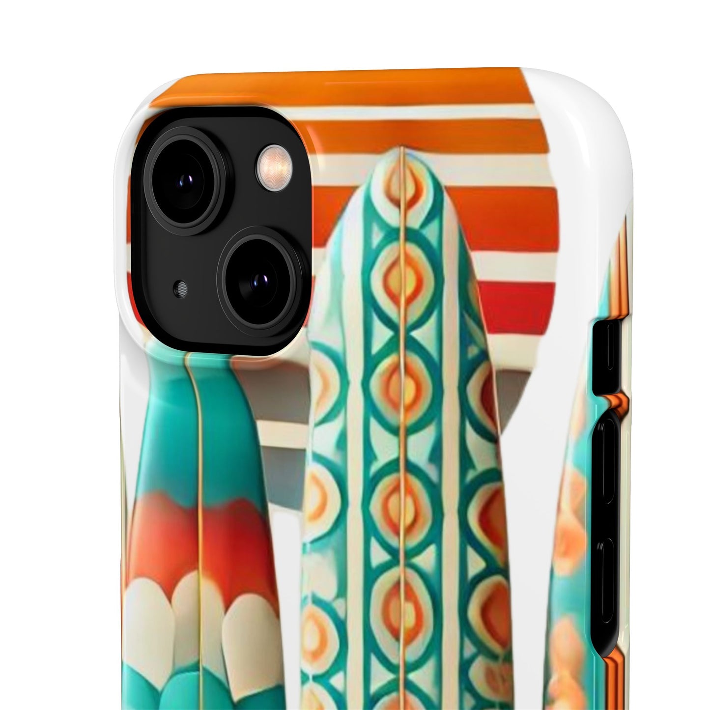 Retro Beach Surfboard Snap Phone Case