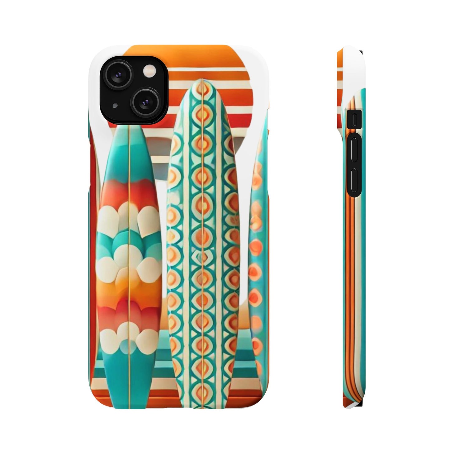 Retro Beach Surfboard Snap Phone Case