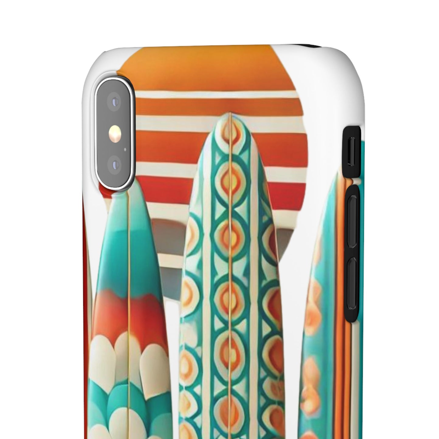 Retro Beach Surfboard Snap Phone Case