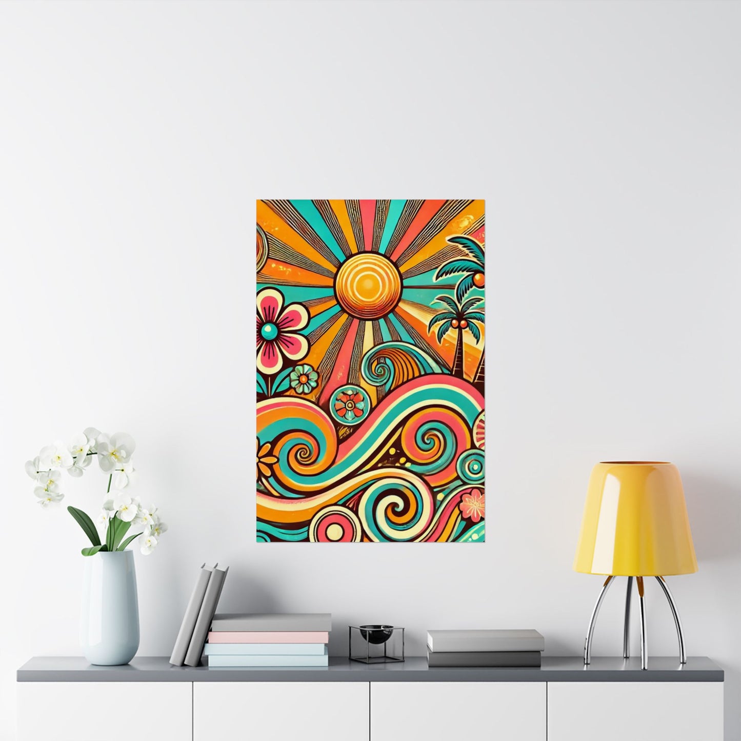 Vertical Poster Retro Summer Art