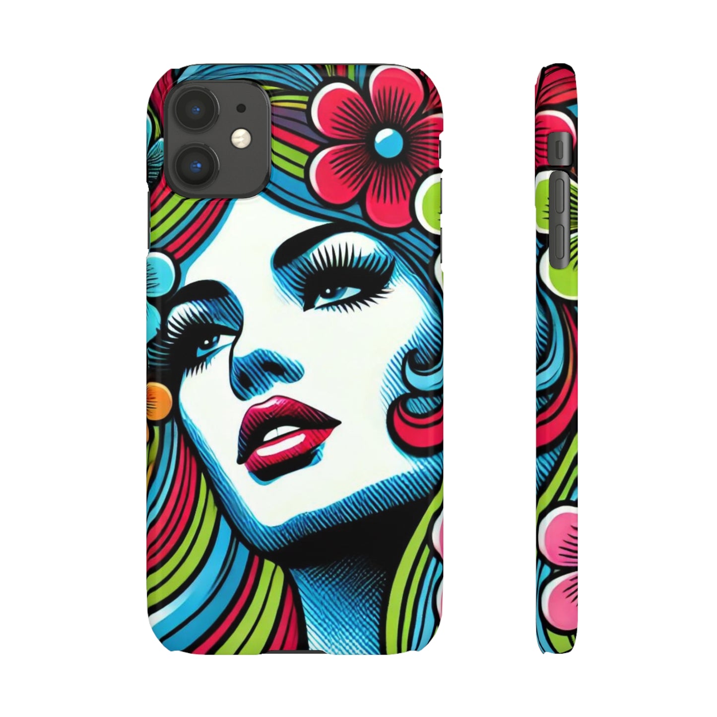 Psychedelic Flower Power Pop Art Snap Phone Case