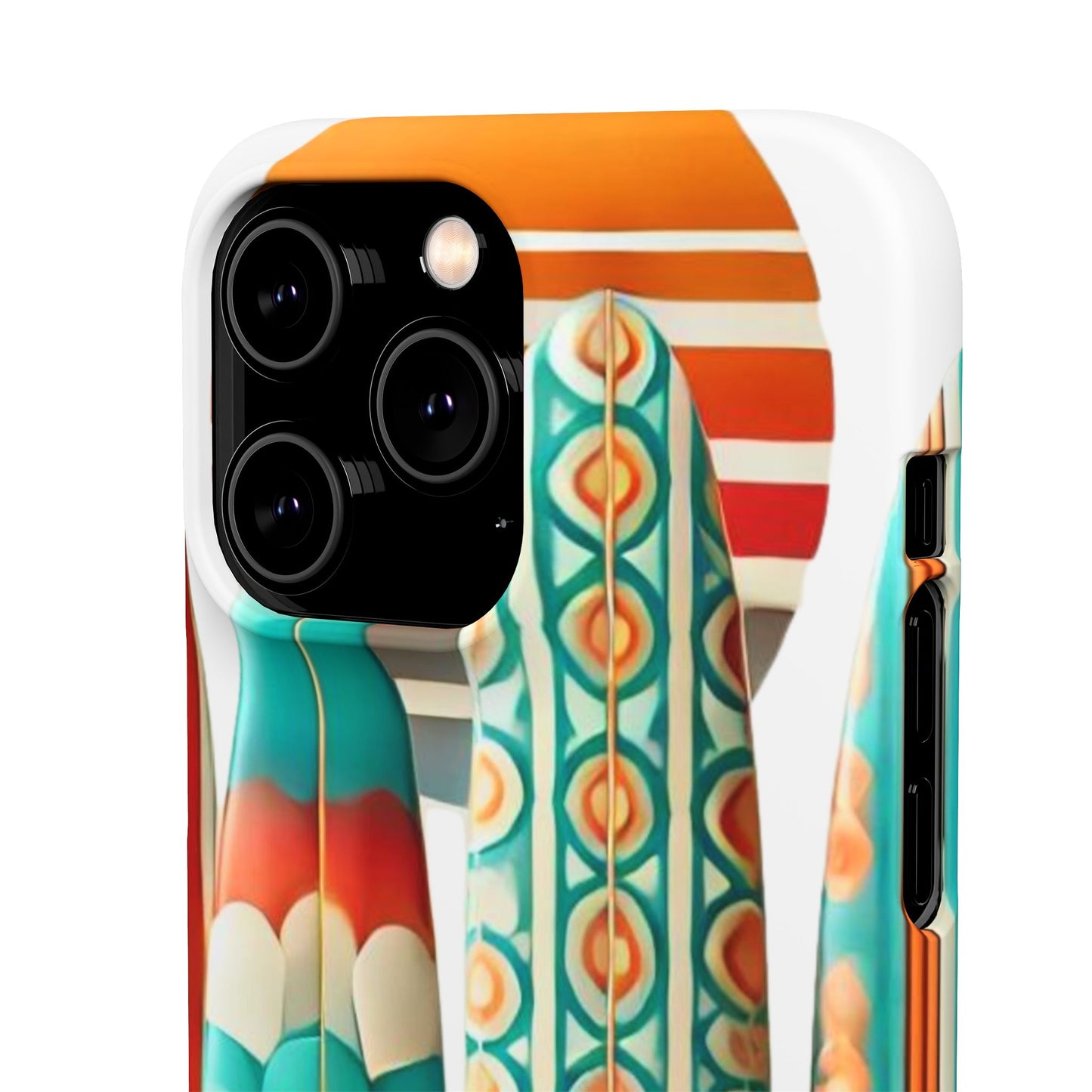 Retro Beach Surfboard Snap Phone Case