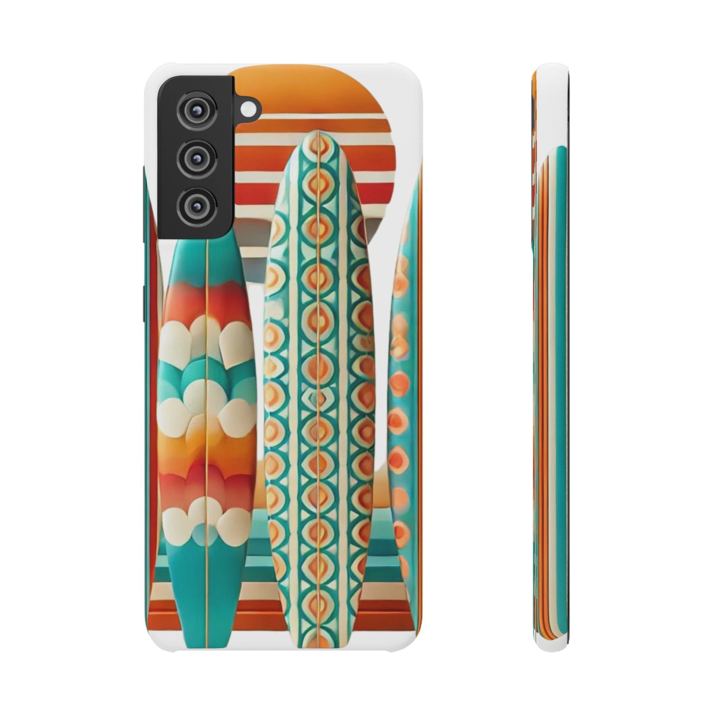 Retro Beach Surfboard Snap Phone Case