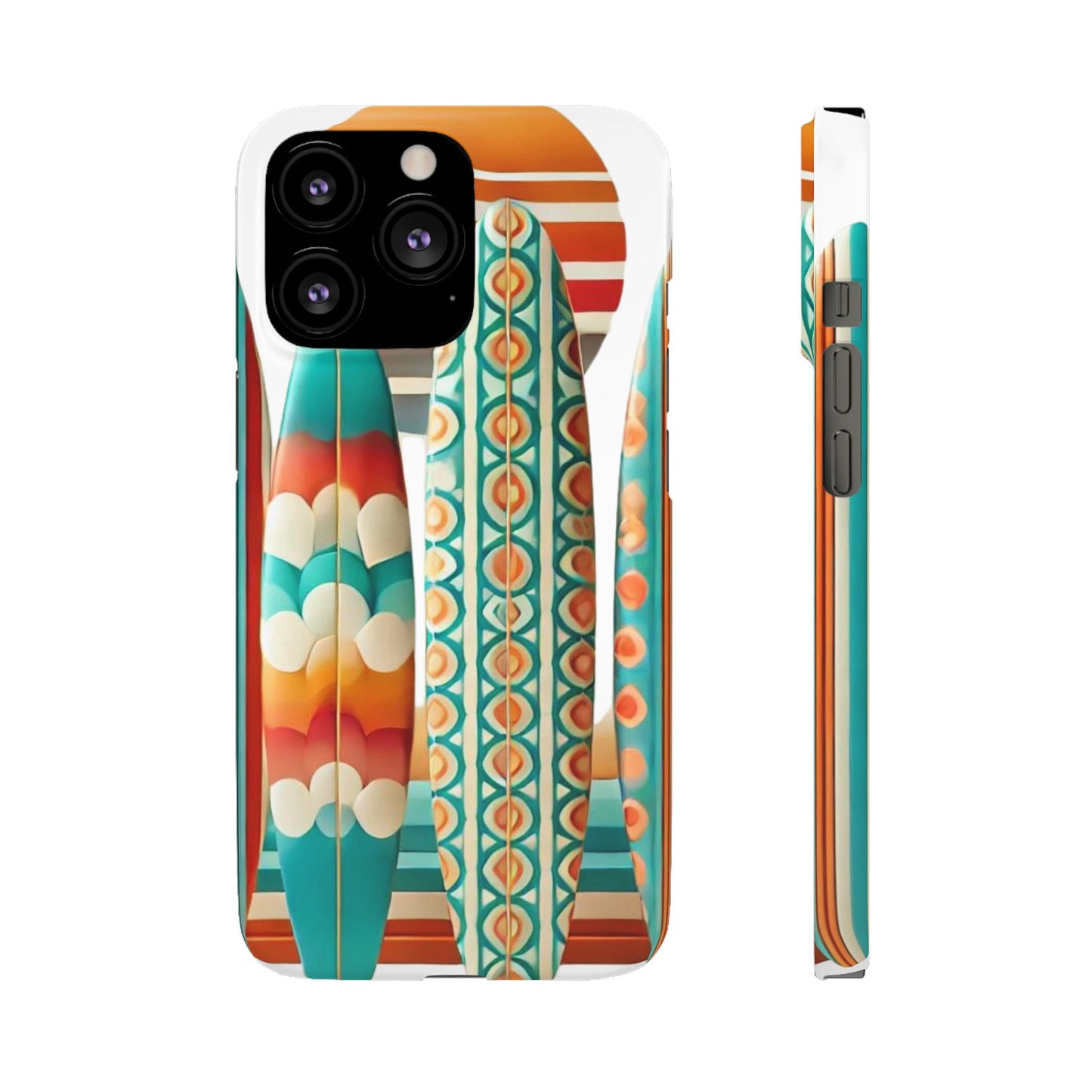 Retro Beach Surfboard Snap Phone Case